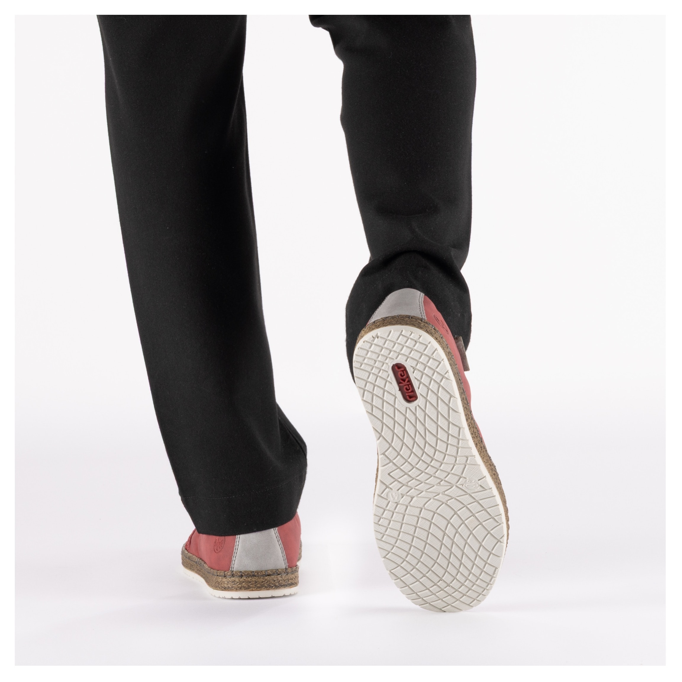 Rieker Espadrille  chaussure d’été, mocassin, chaussure de loisirs en mélange de matériaux