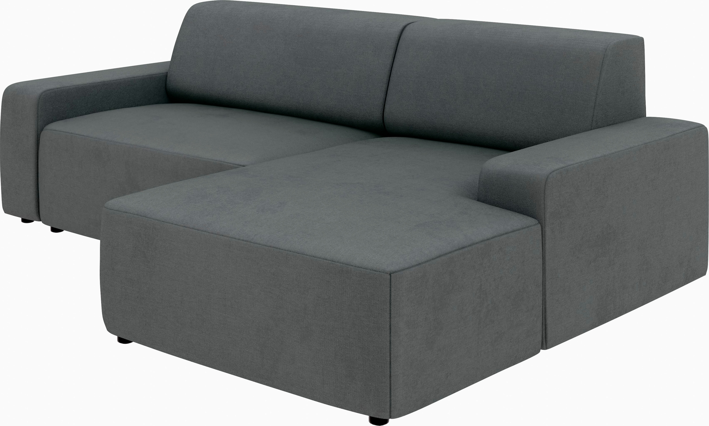 TRENDMANUFAKTUR Canapé d'angle »Wien, wahlweise mit Sitzvorschub und Bettkasten, Breite 246 cm« Forme en L, en velours côtelé tendance