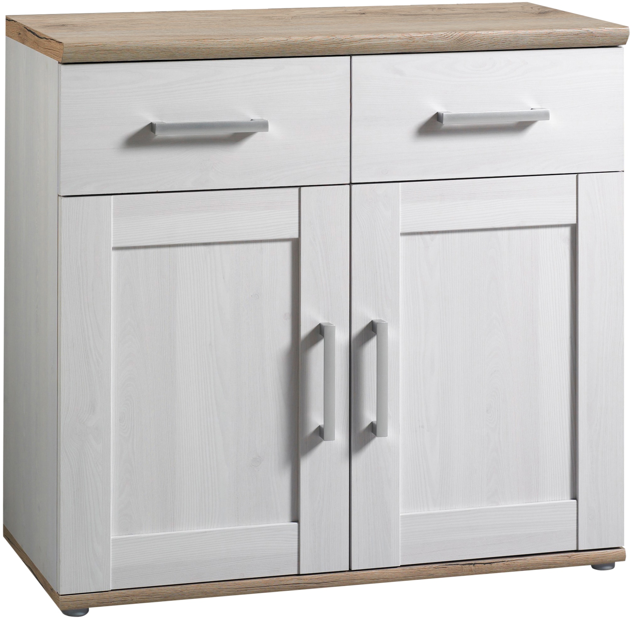 HBZ Kommode »Romance im Landhaustil, BxHxT 93x88x45 cm« Schrank mit 2 Türen, 2 Schubkästen und 2 Einlegeböden