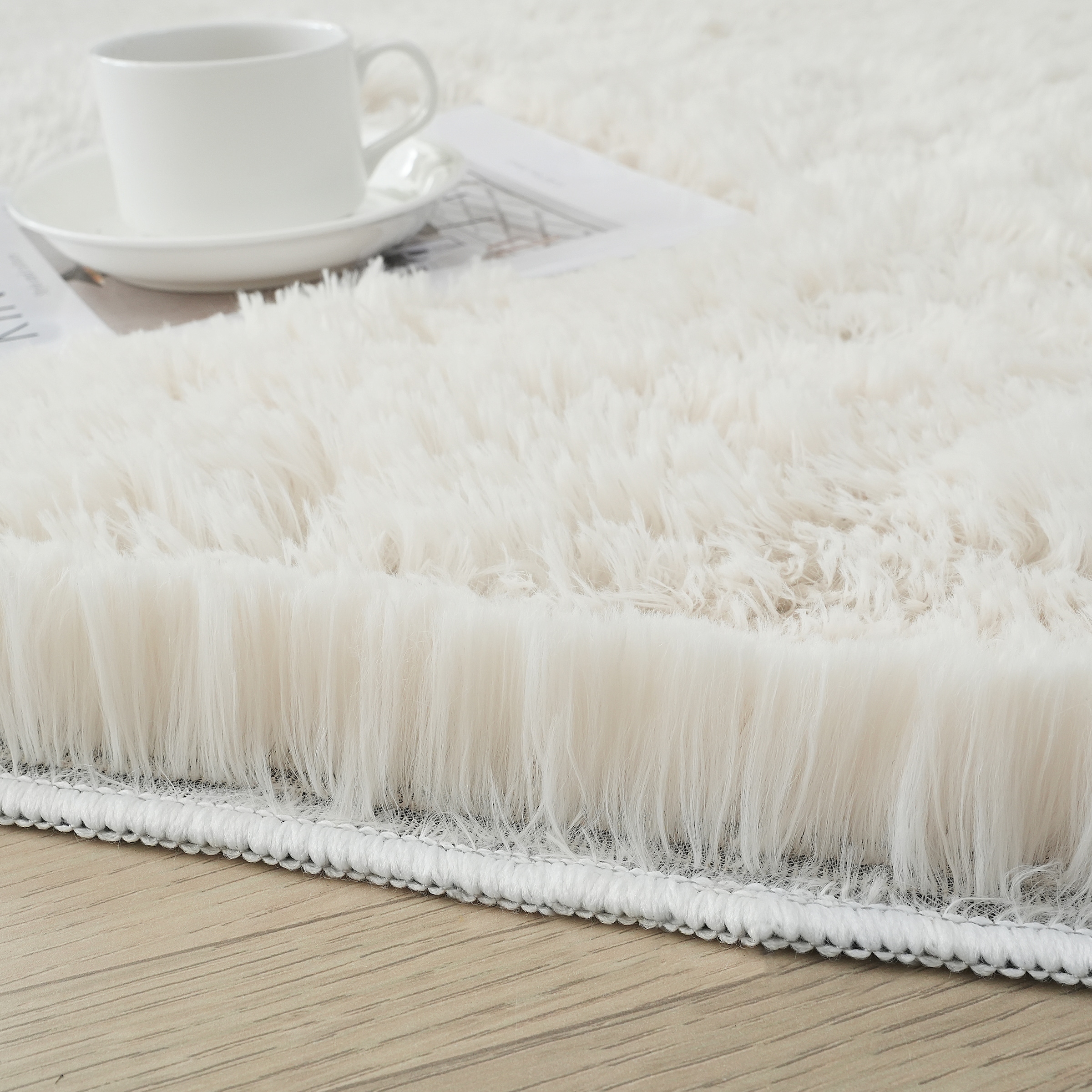 GOODproduct Tapis à poils longs »Leava, besonders weich und kuschelig, leichter Glanz« Rectangulaire 37 mm Höhe uni, Mikrofaser Teppiche, Plüsch, Wohnzimmer, Schlafzimmer, Esszimmer