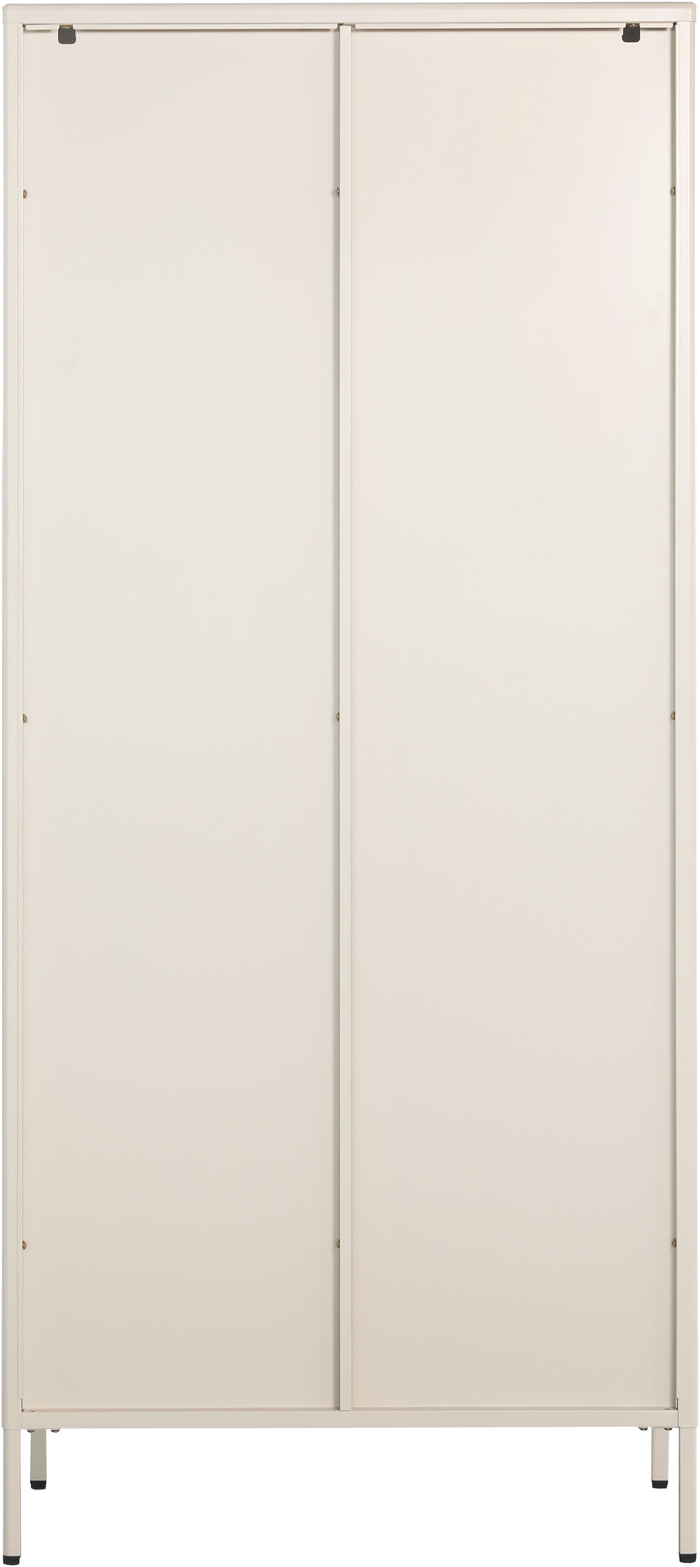 GOODproduct Kleiderschrank »GERRON Kleiderschrank Metallschrank Spind« Schlafzimmerschrank mit 2 Türen weiss Breite 80cm