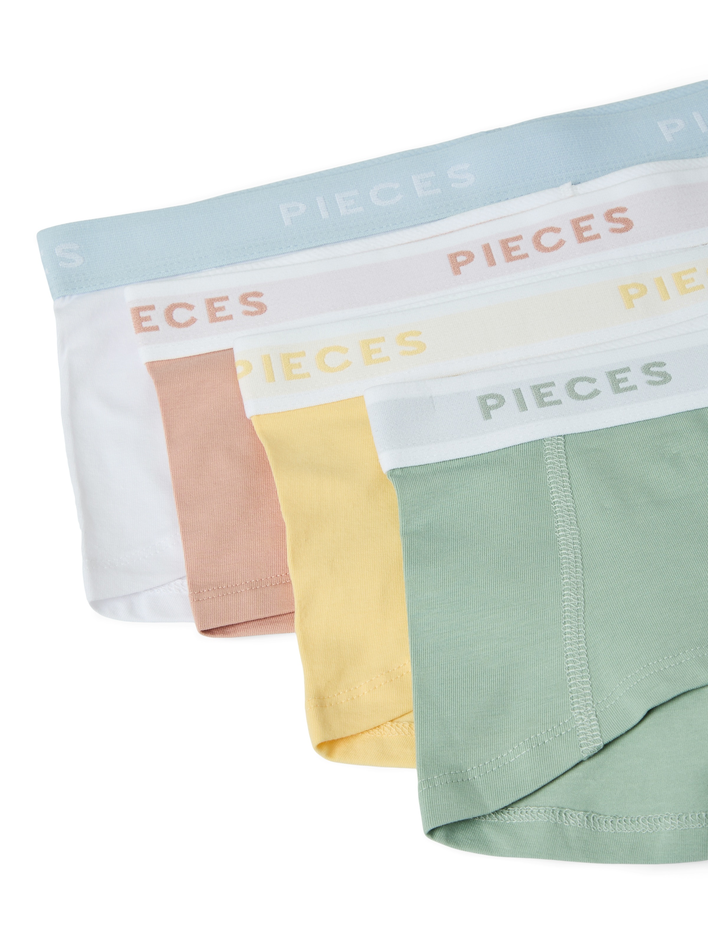 pieces Hipster »PCLOGO LADY 4 PACK SOLID NOOS BC« Packung, 4er-Pack, 4 cuis Baumwollmischung