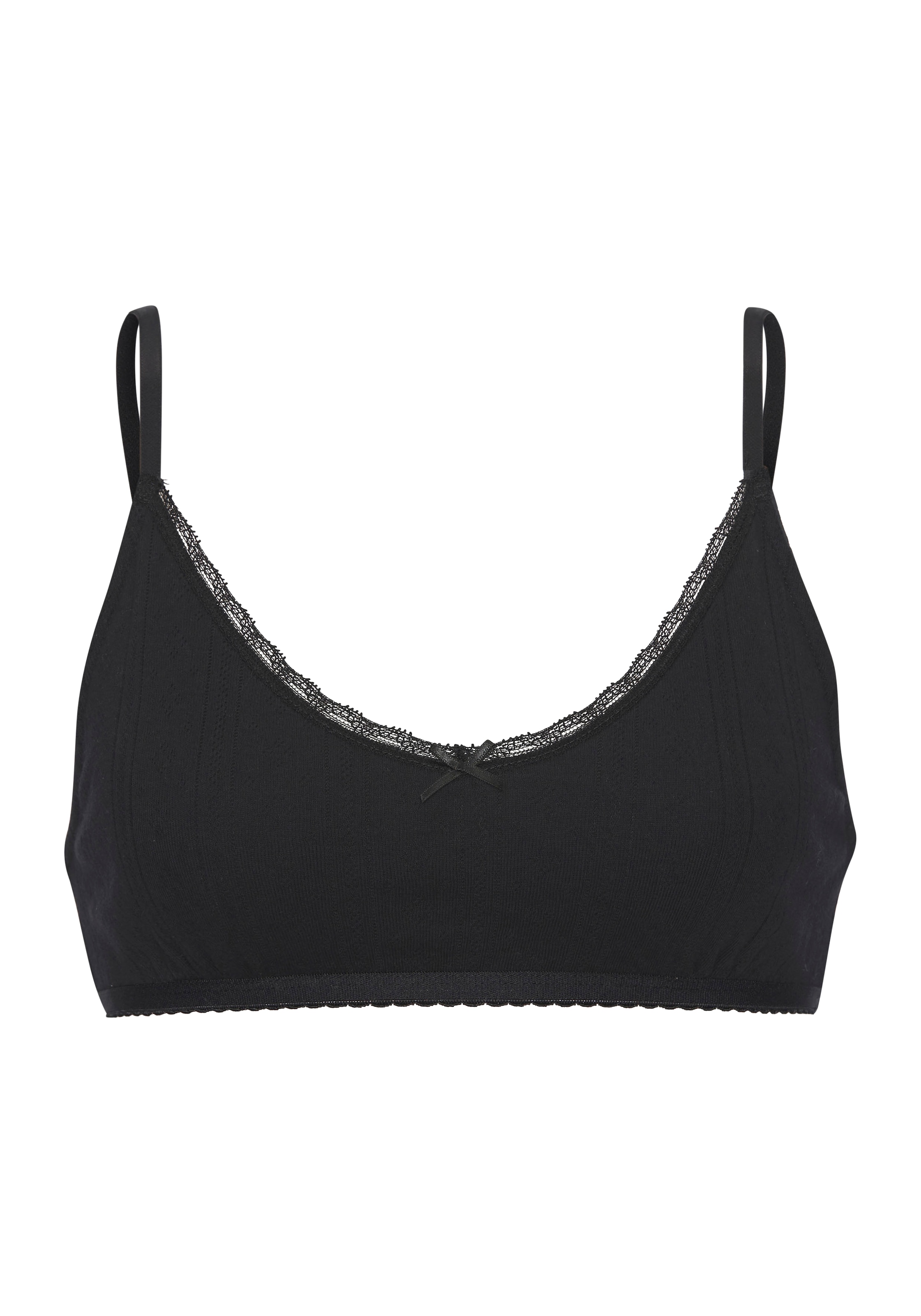 Vivance Bralette aus weichem Pointelle-Strick mit Spitze