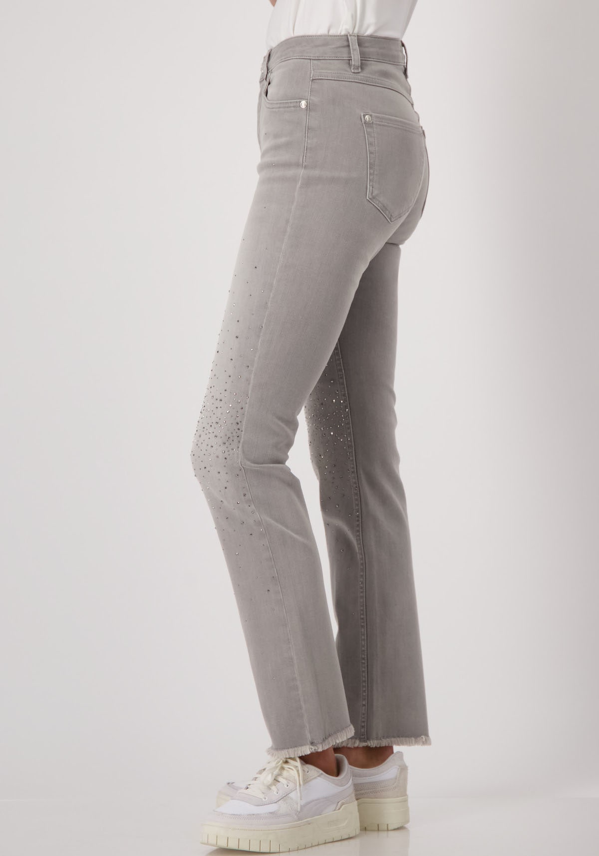 Monari Pantalon slim  mit Glitzernieten