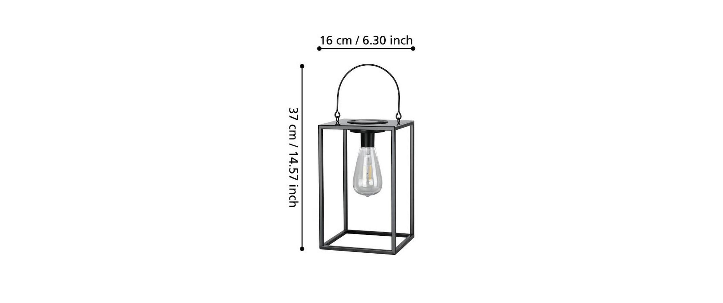 EGLO Lampe de jardin »Deko Solarleuchte« 1 cuis blanc chaud