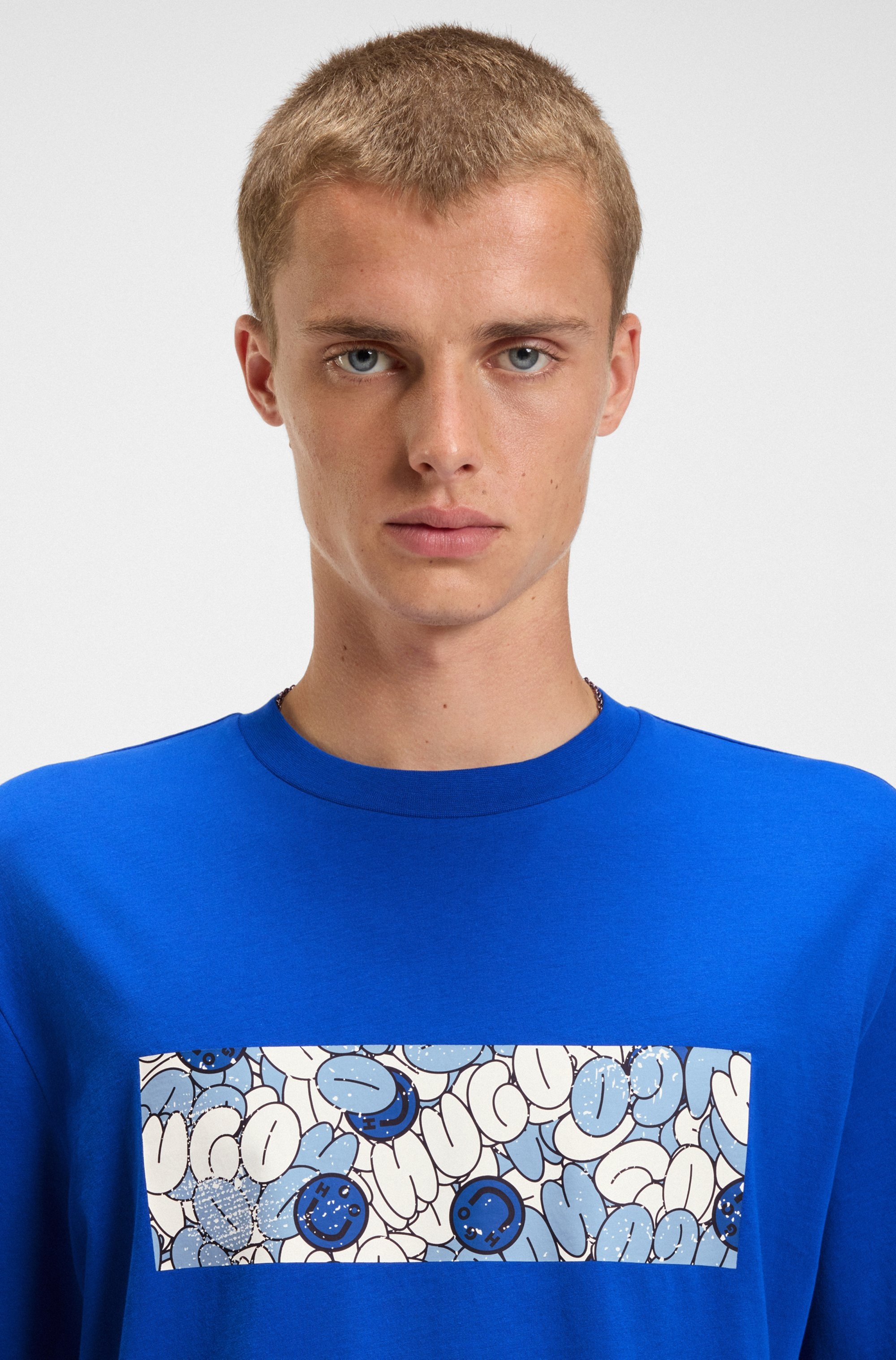 HUGO Blue T-shirt »Nurix« mit coolem Druck