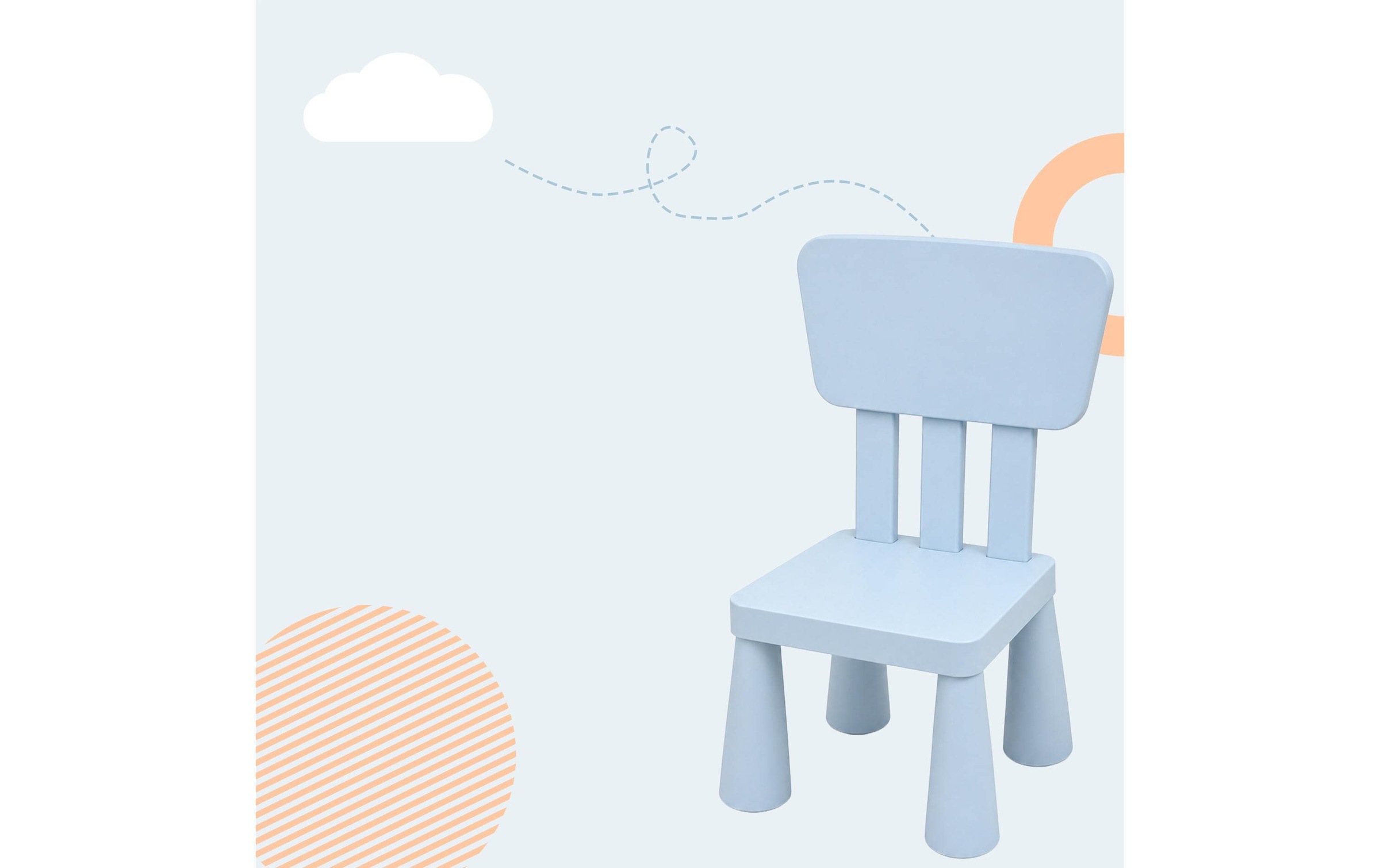 relaxdays Kindersitzgruppe »Kindersitzgruppe 3-teilig, Kunstoff«