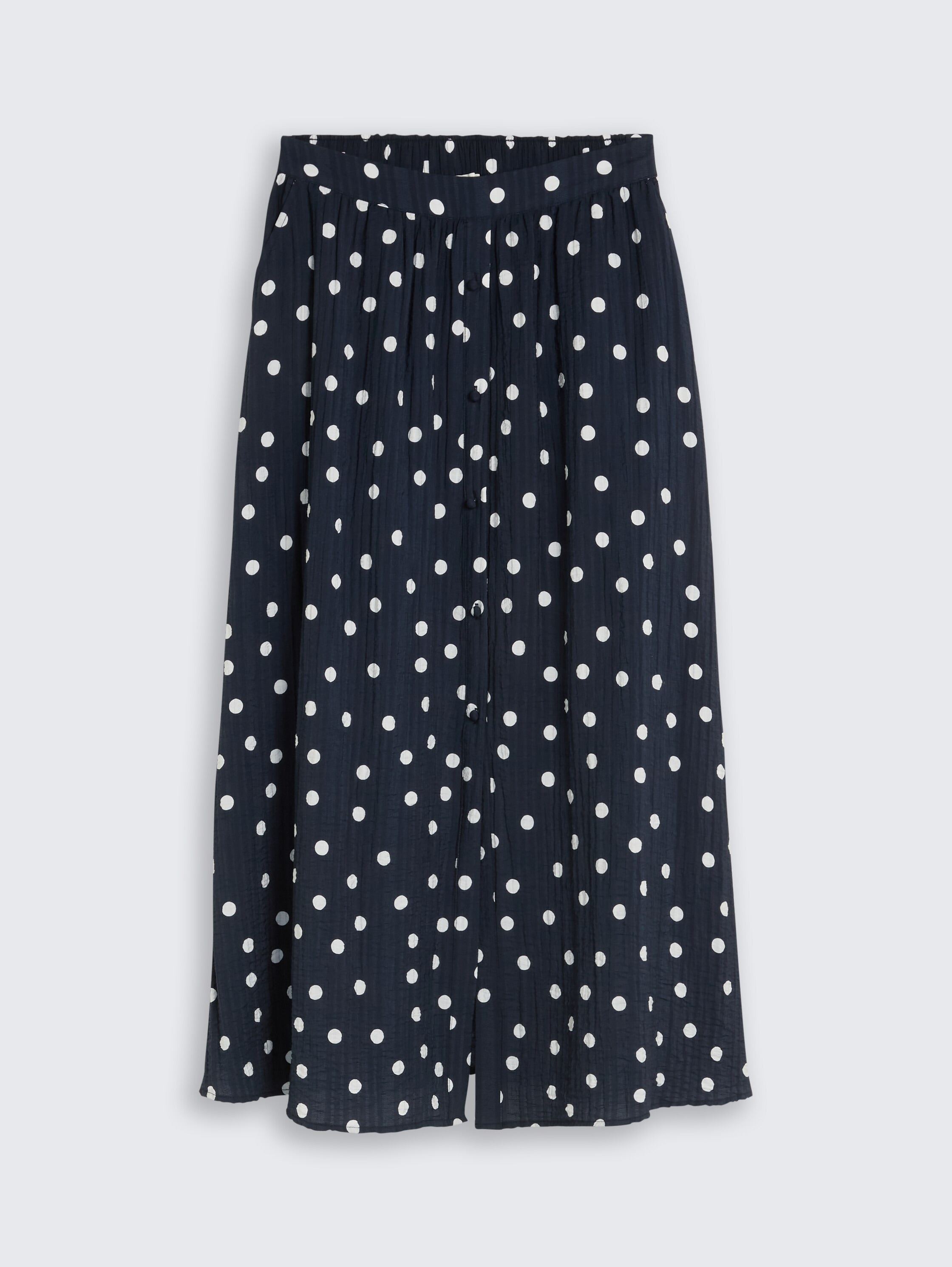 TOM TAILOR Jupe midi Jupe d'été à pois avec ceinture élastique