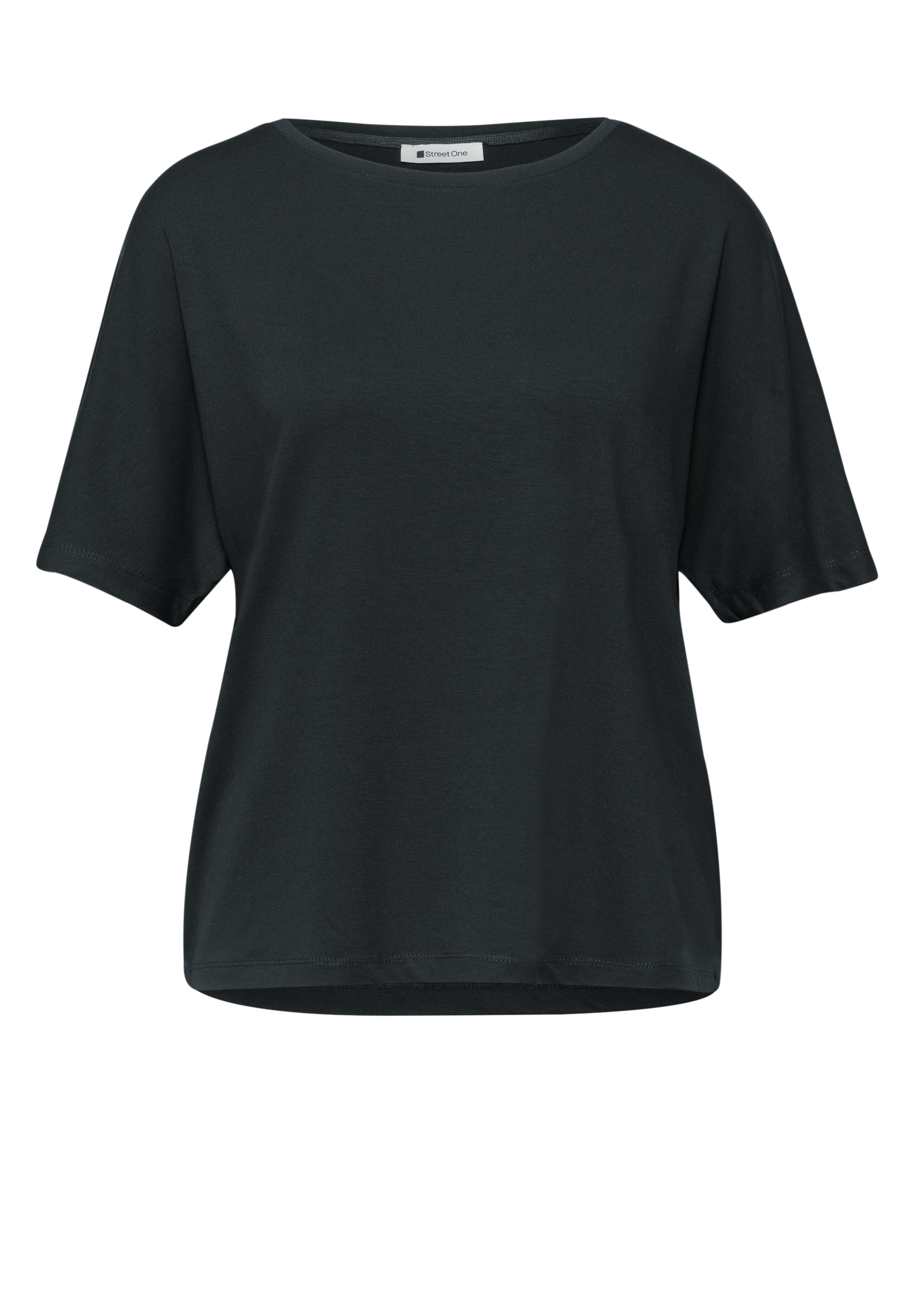 STREET ONE Kurzarmshirt Sommershirt in Unifarbe