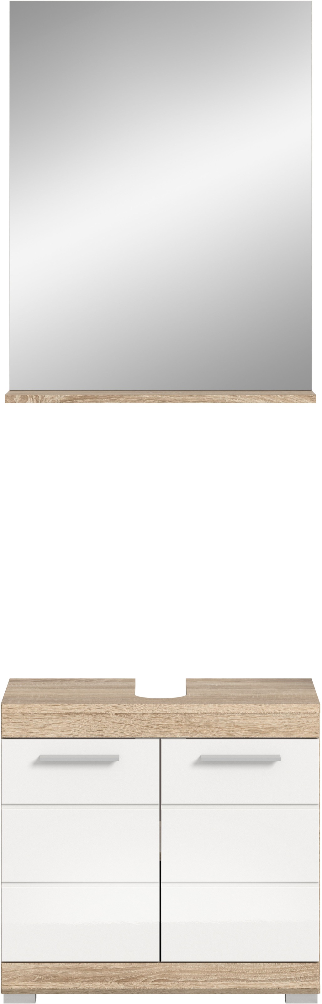 welltime Badmöbel-Set »Siena, 2 teilig, bestehend aus: Waschbeckenunterschrank, Spiegel« Set, TOPSELLER!, 2 Stk. tlg.