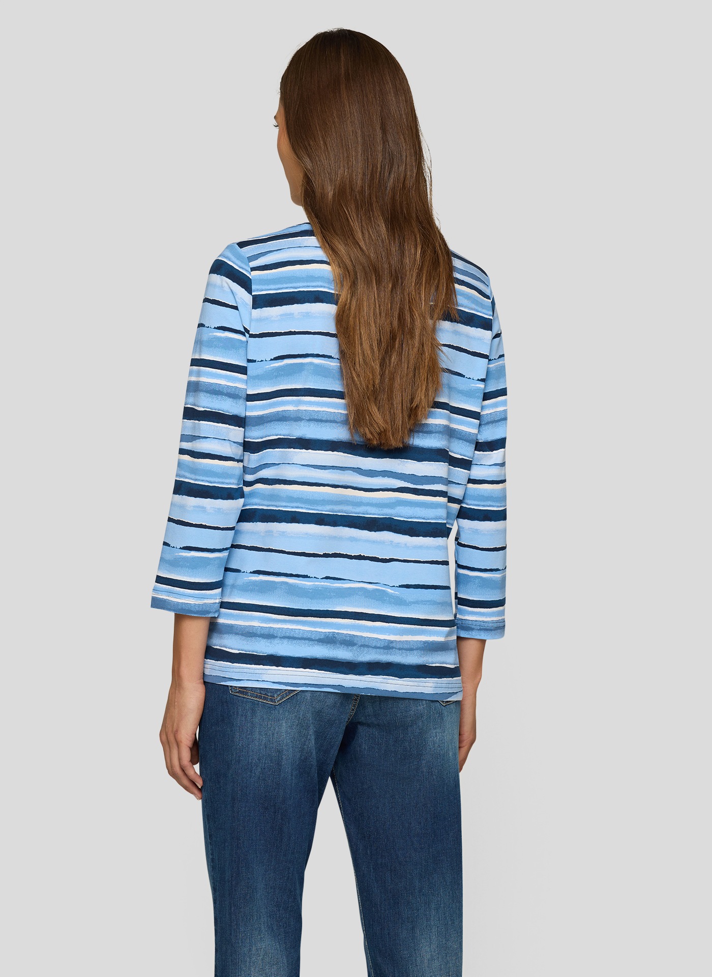 Rabe 3/4-Arm-Shirt mit Streifen Muster