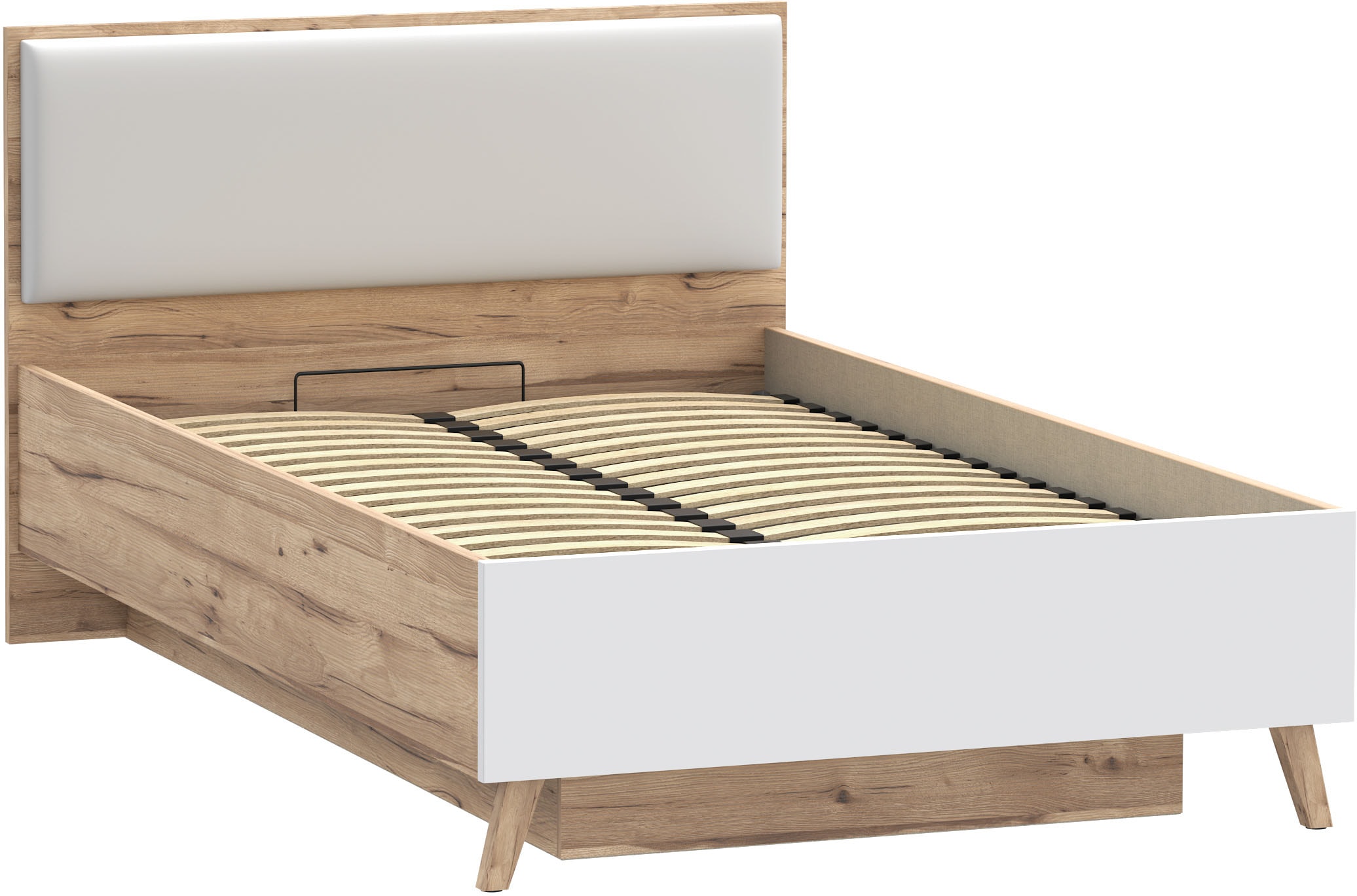 FORTE Stauraumbett »Vankka viel Stauraum, skandinavisches Design, Made in Europe« aufklappbarer Lattenrost, weitere Produkte zur Serie erhältlich