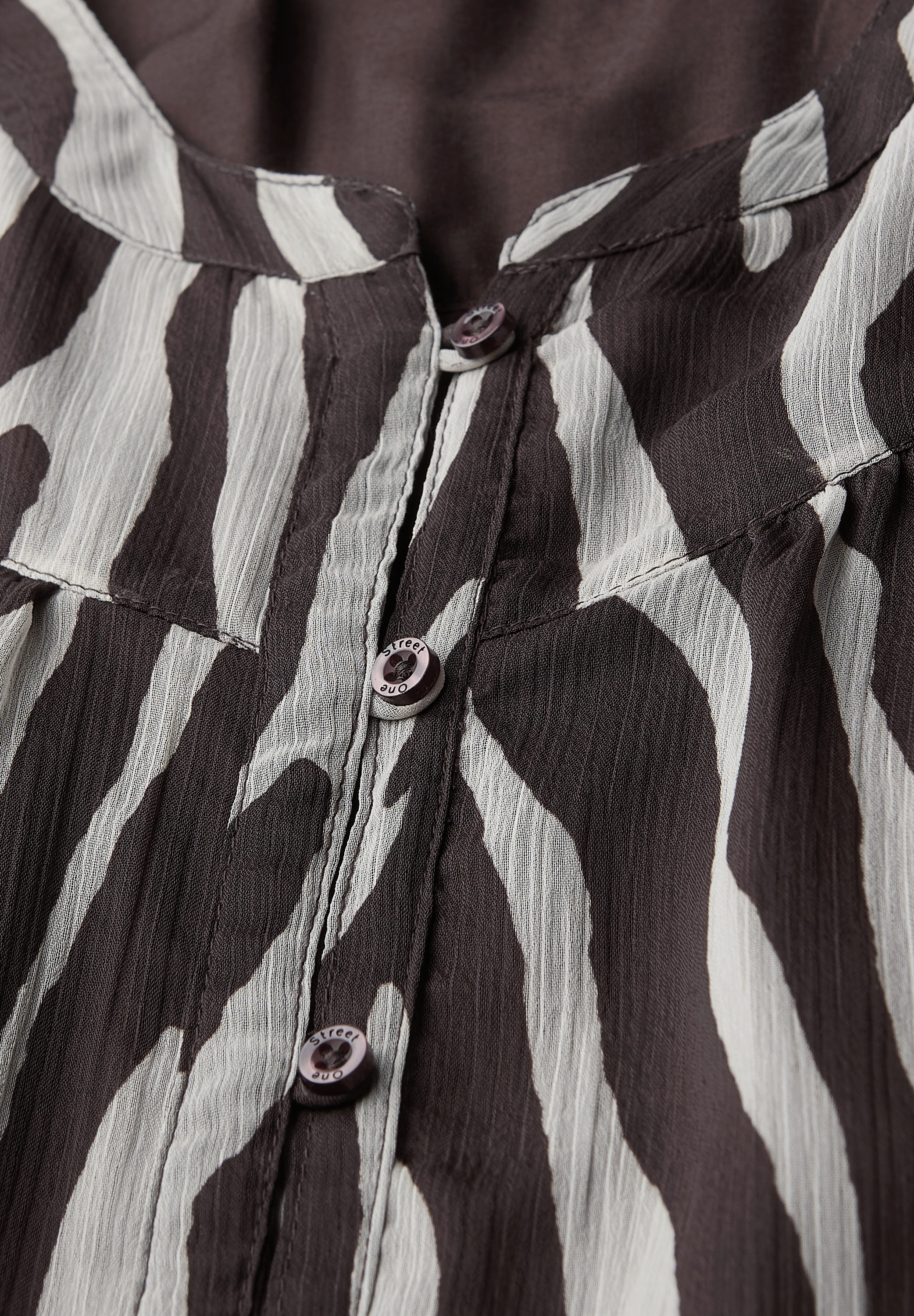 STREET ONE Blouse en mousseline , mit Zebra-Print
