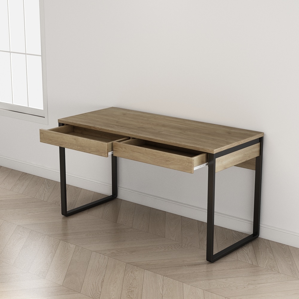 GOODproduct Bureau »Moid, Computertisch im modernen Design,« Breite 120/140/160 cm, mit Metallbeinen & Schublade