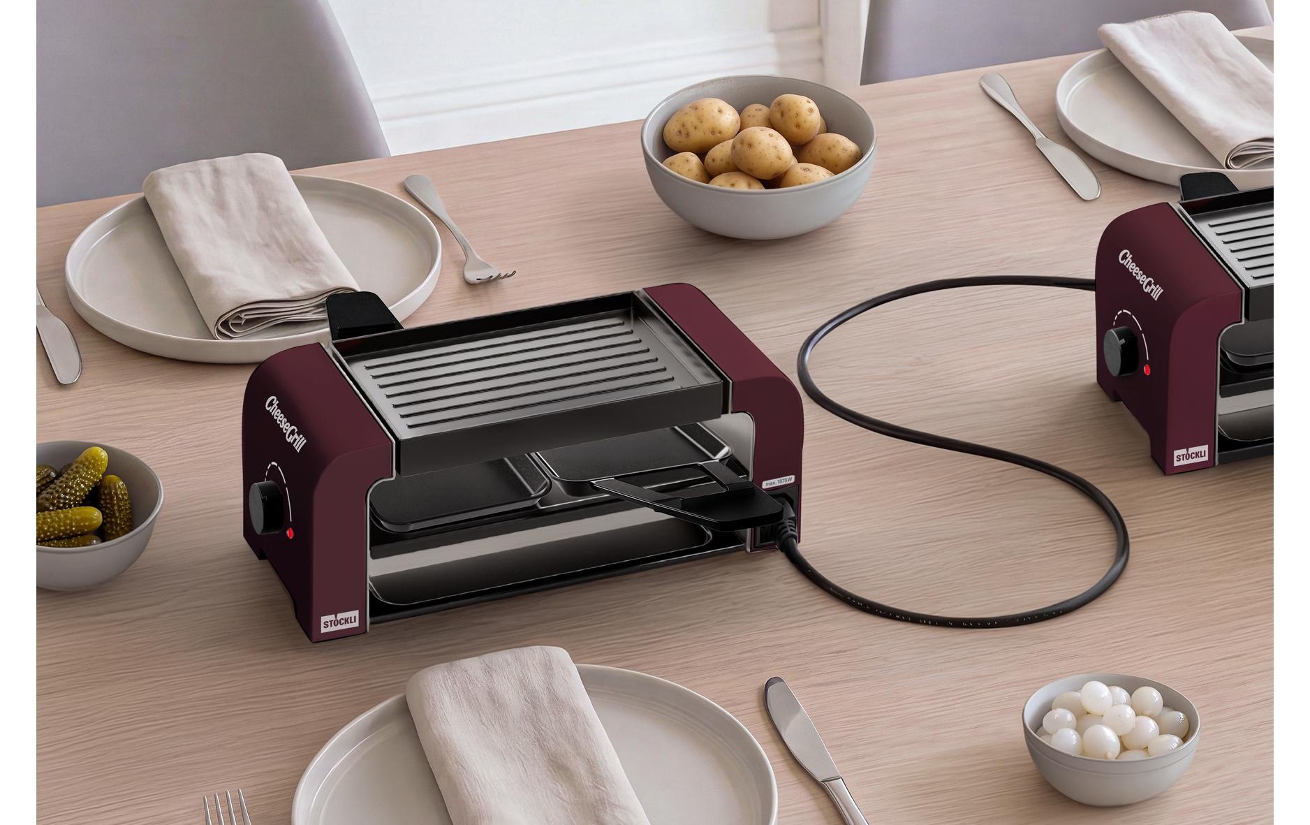 Stöckli Raclette »CheeseGrill 2 Connect 2 Personen, Merlot Red«