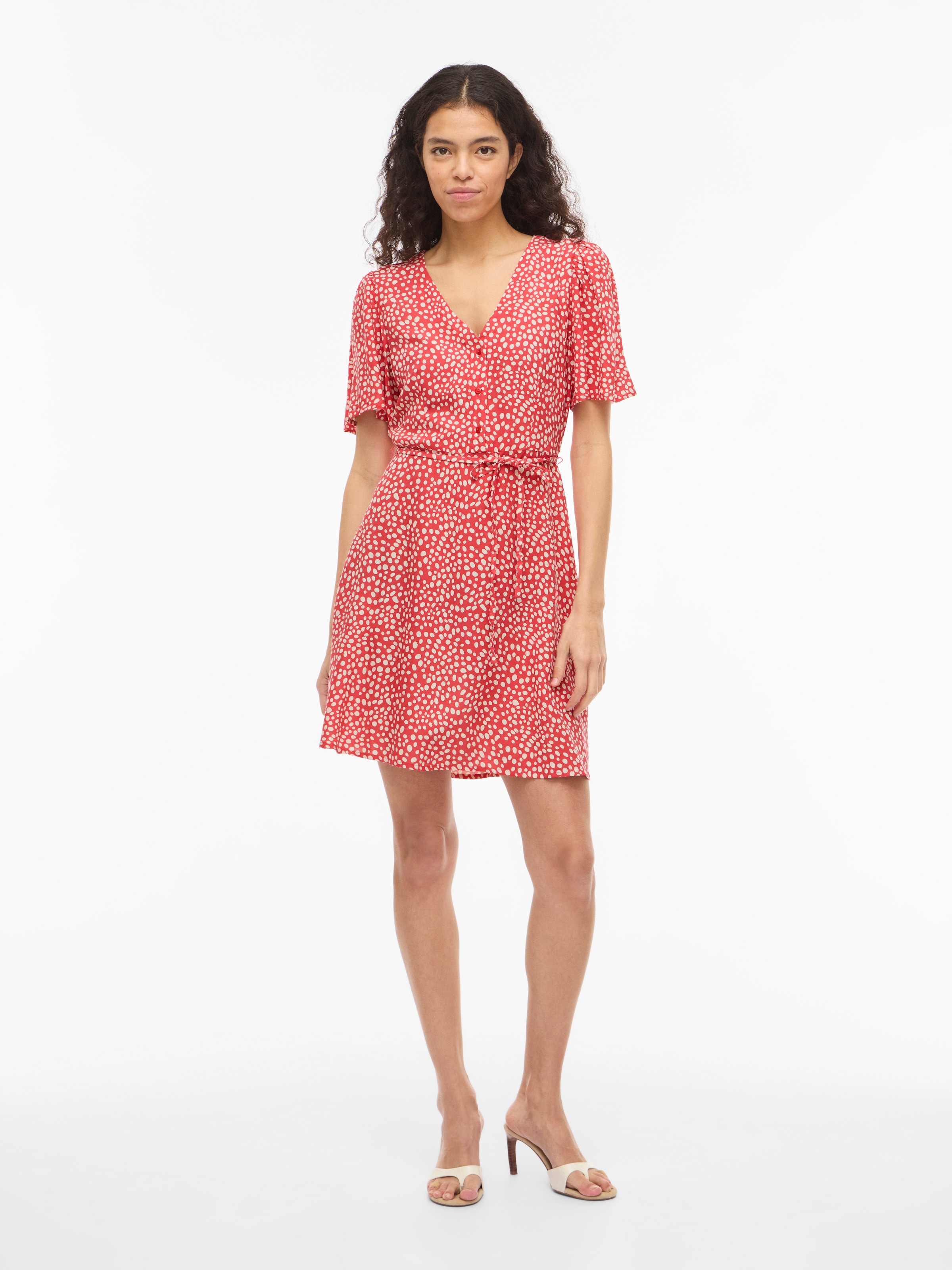 Vila Minikleid »VIGRACE V-NECK S/S SHORT DRESS - NOOS« Sommerkleid,