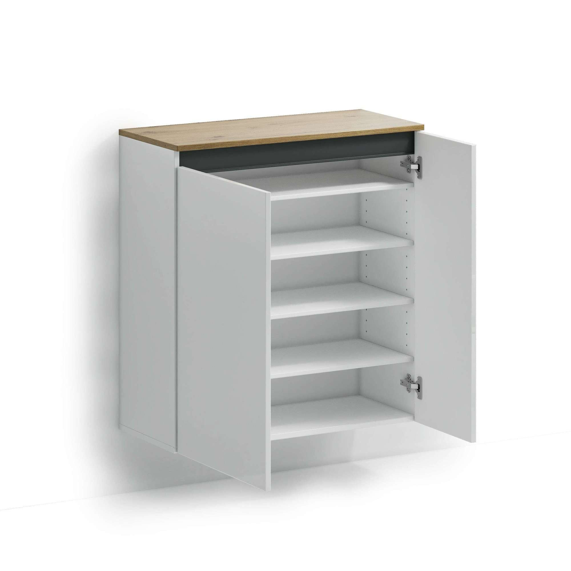 Home affaire Schuhschrank »Zippo, Schuhkommode,Schuhregal,Made in Italy,hängend« 1 Stk. tlg. Front/Korpus Hochglanz lackiert B/T: 80x35 cm,5 Fächer,15 paar Schuhe