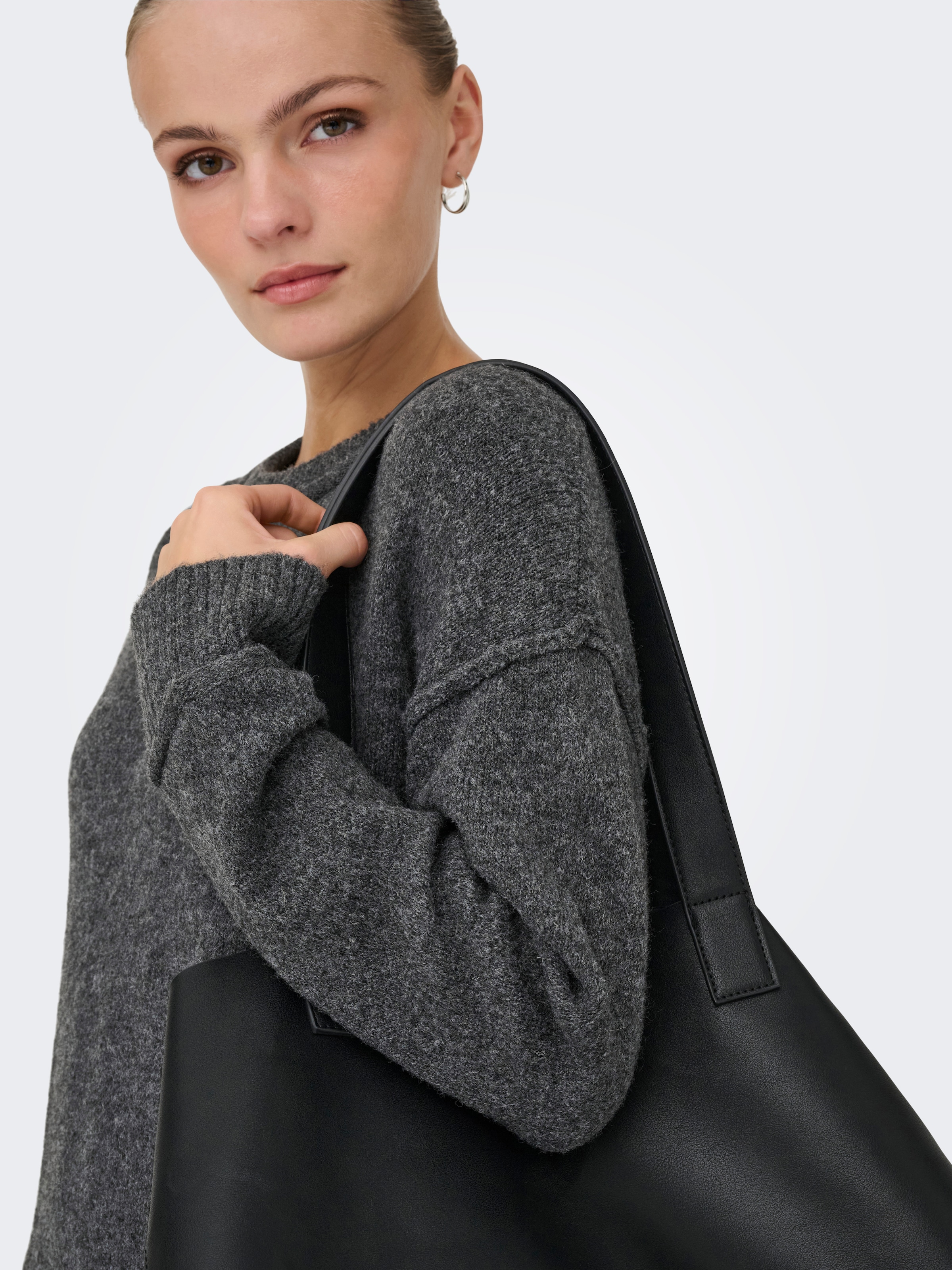 ONLY Midikleid »ONLHAZEL LS O-NECK DRESS BF KNT« Sommerkleid