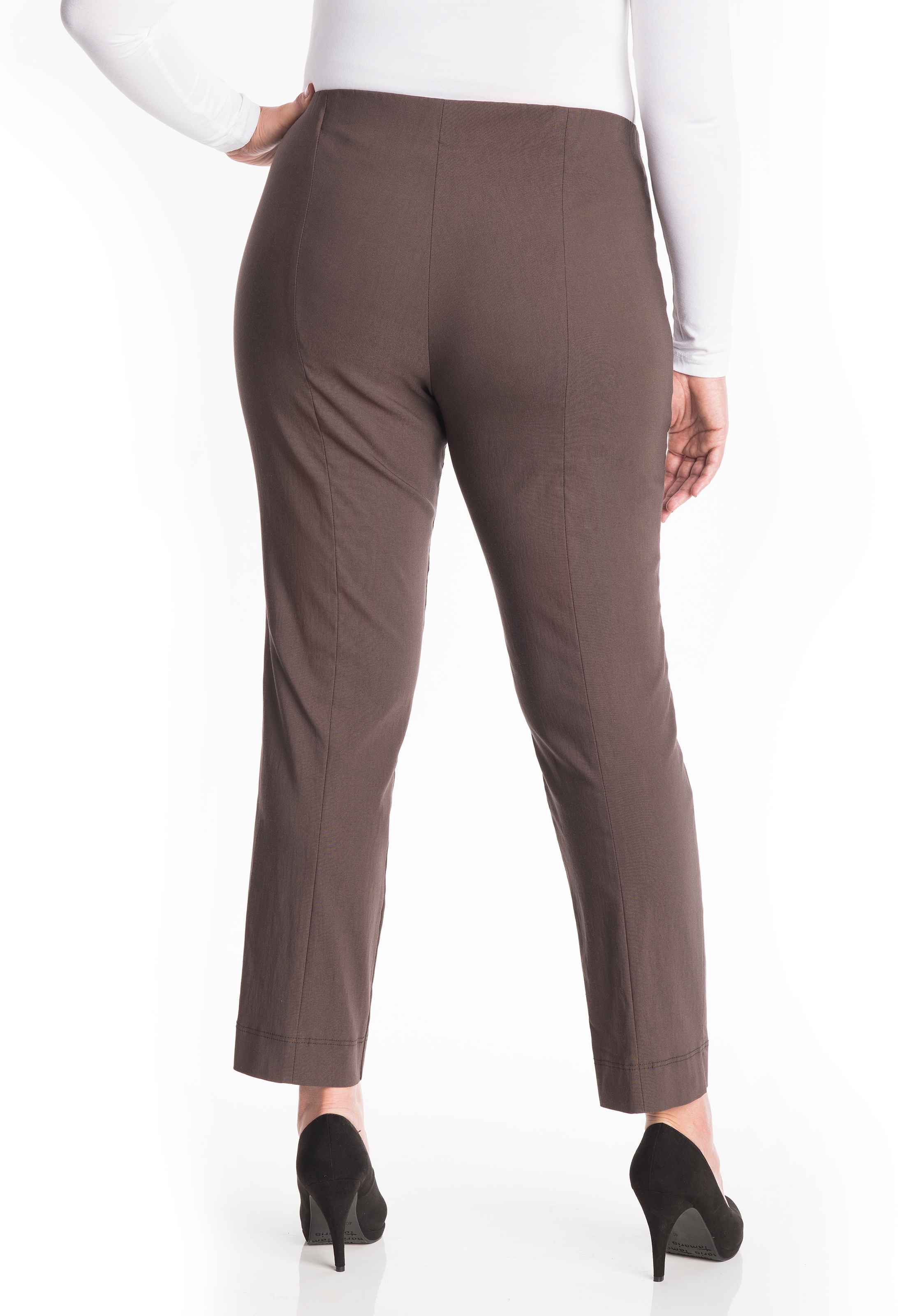 KjBRAND Pantalon en tissu »Susie XS Ankle Bengaline«  Pantalon d'été avec ceinture élastique