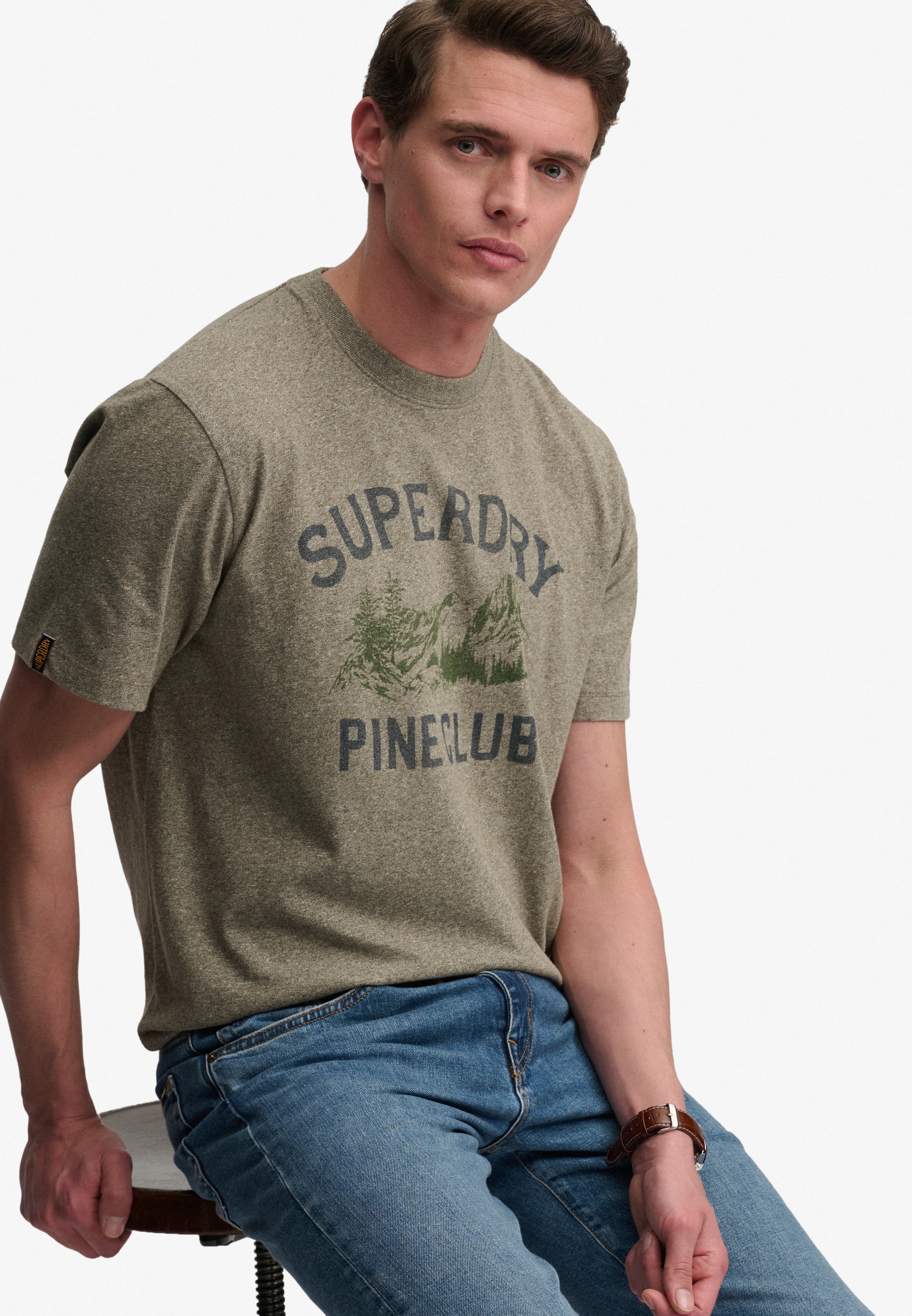 Superdry Shirt à col rond »WILD FRONTIER RLXD TEE« Baumwolle, loose fit