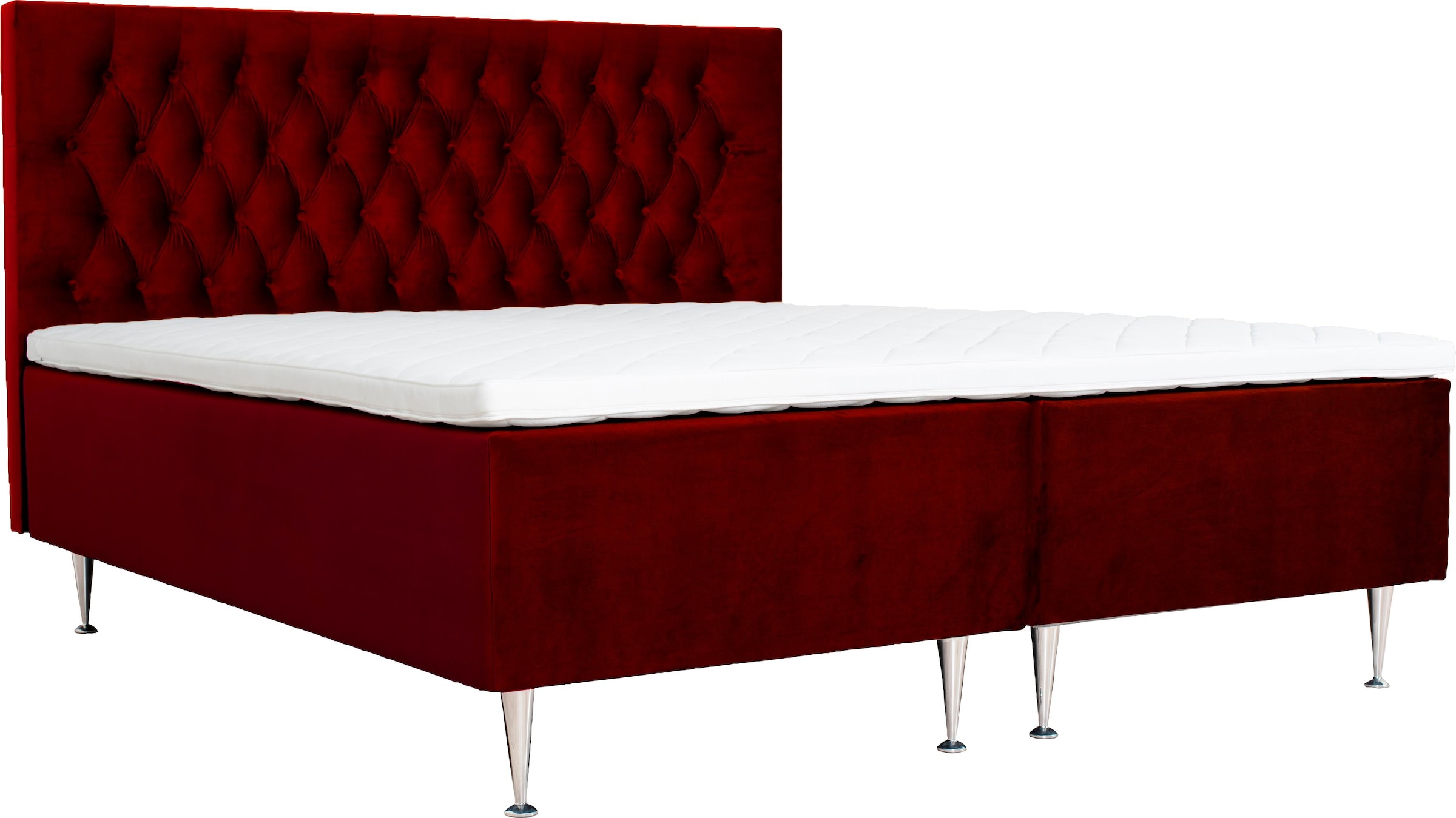 PLACES OF STYLE Boxspringbett »Exclusive« inkl. Topper, 3 Breiten, 3 Härtegrad-Ausführungen