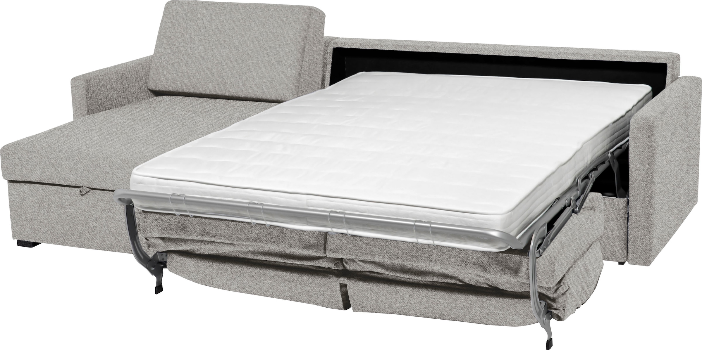 PLACES OF STYLE Schlafsofa »GOLDPOINT Ecksofa 264 cm, Liegefläche (140/200cm), L-Form,« Bettfunktion, Bonell-Federkernmatratze und Dauerschläfer-Funktion