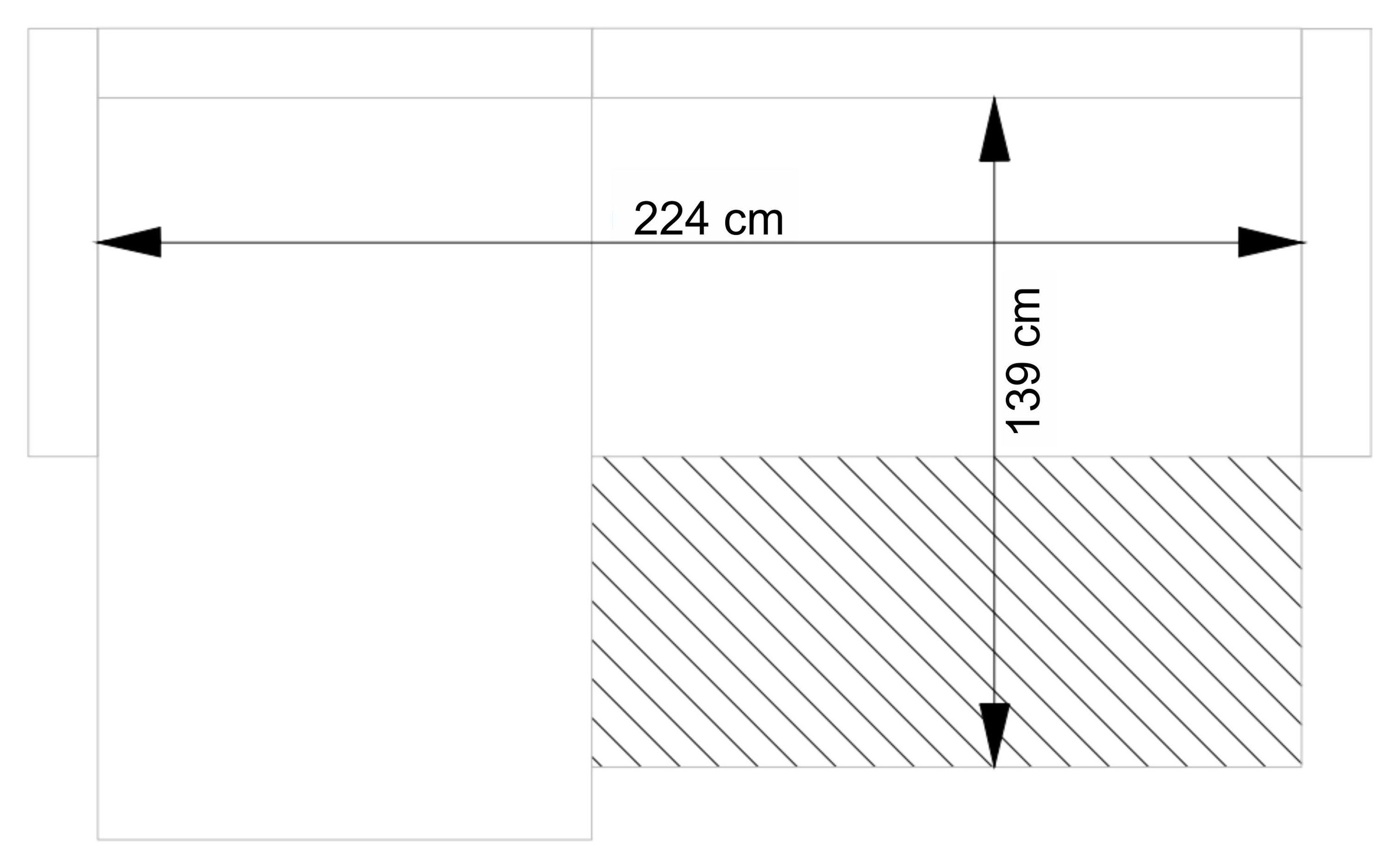 GOODproduct Canapé d'angle »MERLE, 258 cm, L-Form, traumhafter Cord,« mit Bettfunktion und Bettkasten, Liegefläche 224 x 139