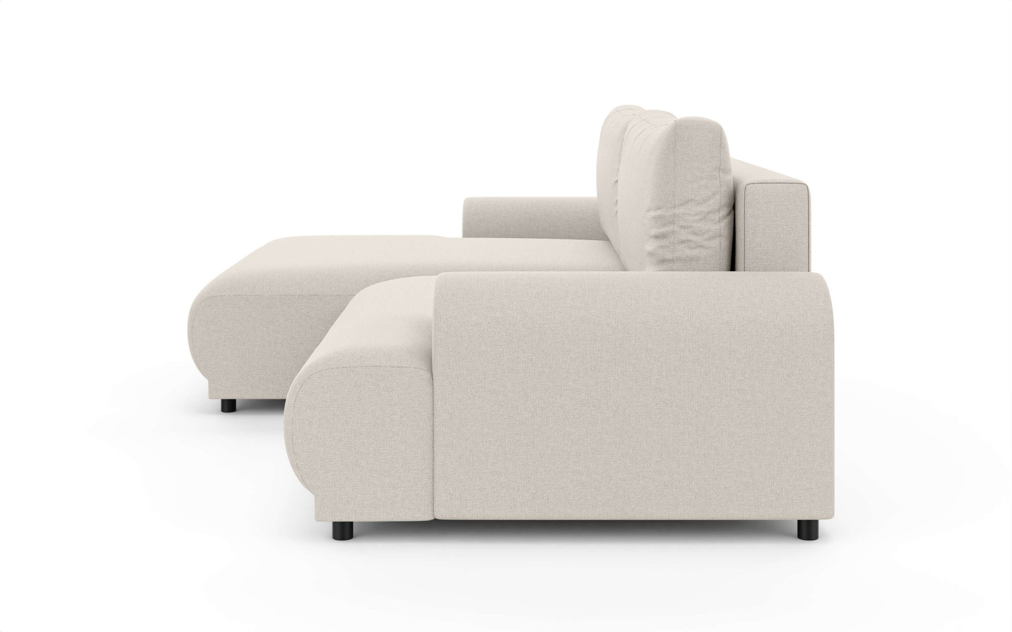 Home affaire Canapé d'angle »Marsby, mit Bettfunktion und Bettkasten, Masse: B/H/T 242/65/145 cm« L-Form mit Wellenunterfederung, Recamiere links oder rechts bestellbar