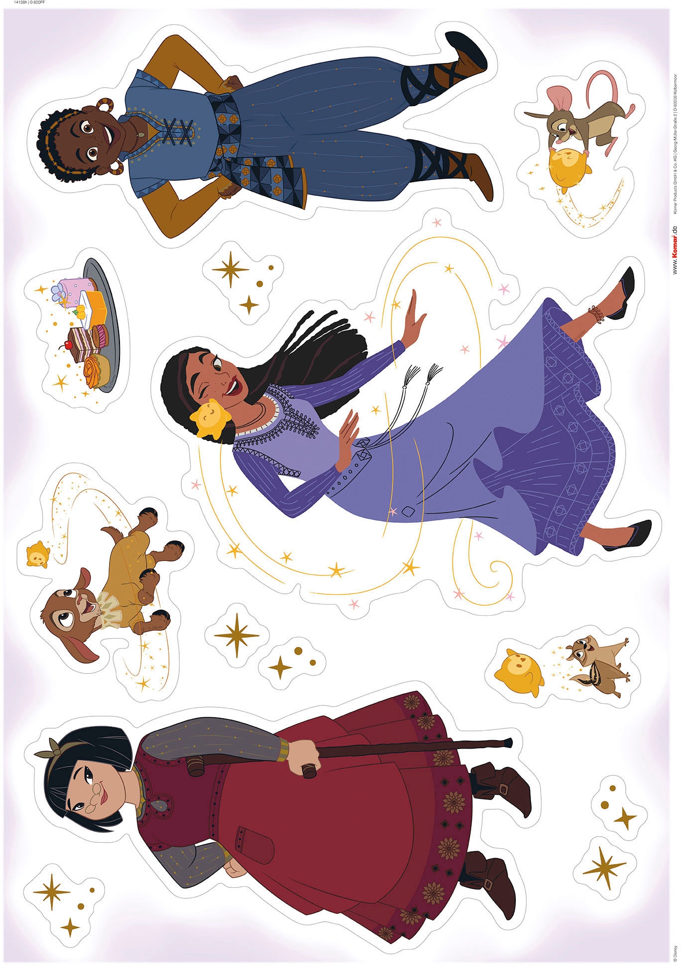 Komar Autocollant mural »Wish Dance - Grösse 50 x 70 cm« selbstklebend, Wandsticker, Kinderzimmer