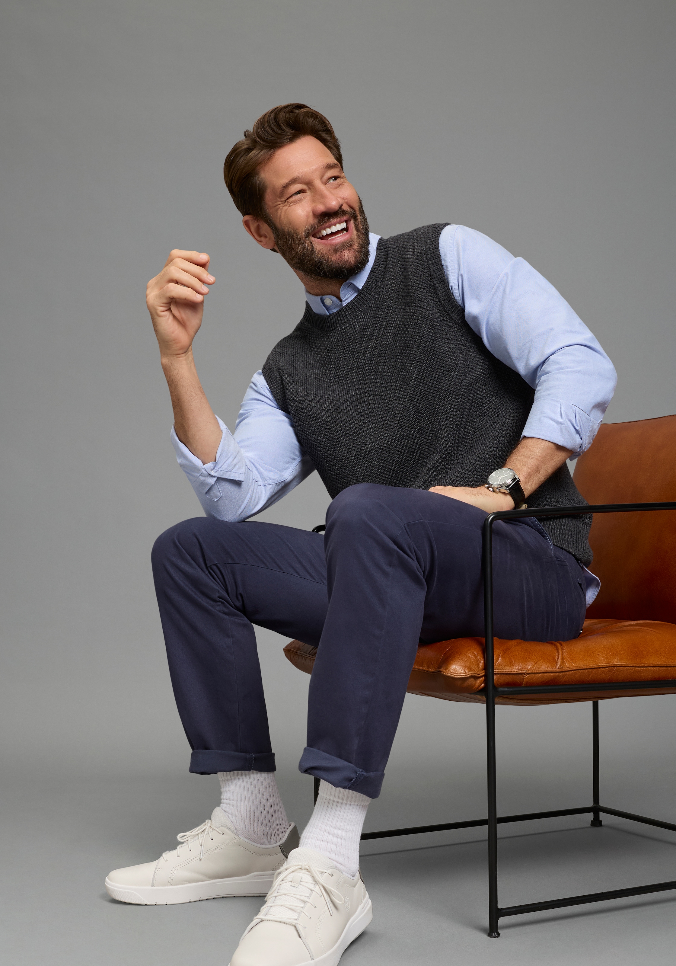 Man's World Pullunder »Neue Kollektion! Highlight mit Struktur!« aus Baumwolle, mit Rundhalsausschnitt, Regular Fit