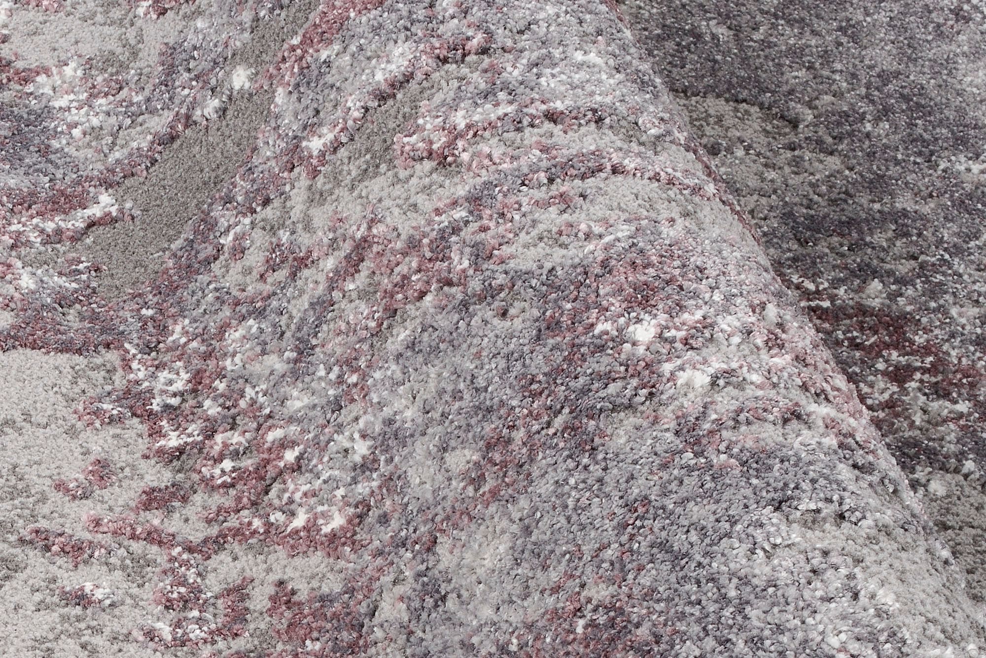 OCI DIE TEPPICHMARKE Chemin de table »JUWEL  LIRAY« Rectangulaire 20 mm Höhe Kurzflor, Wohnzimmer, Marmor Optik, Hoch Tief Effekt