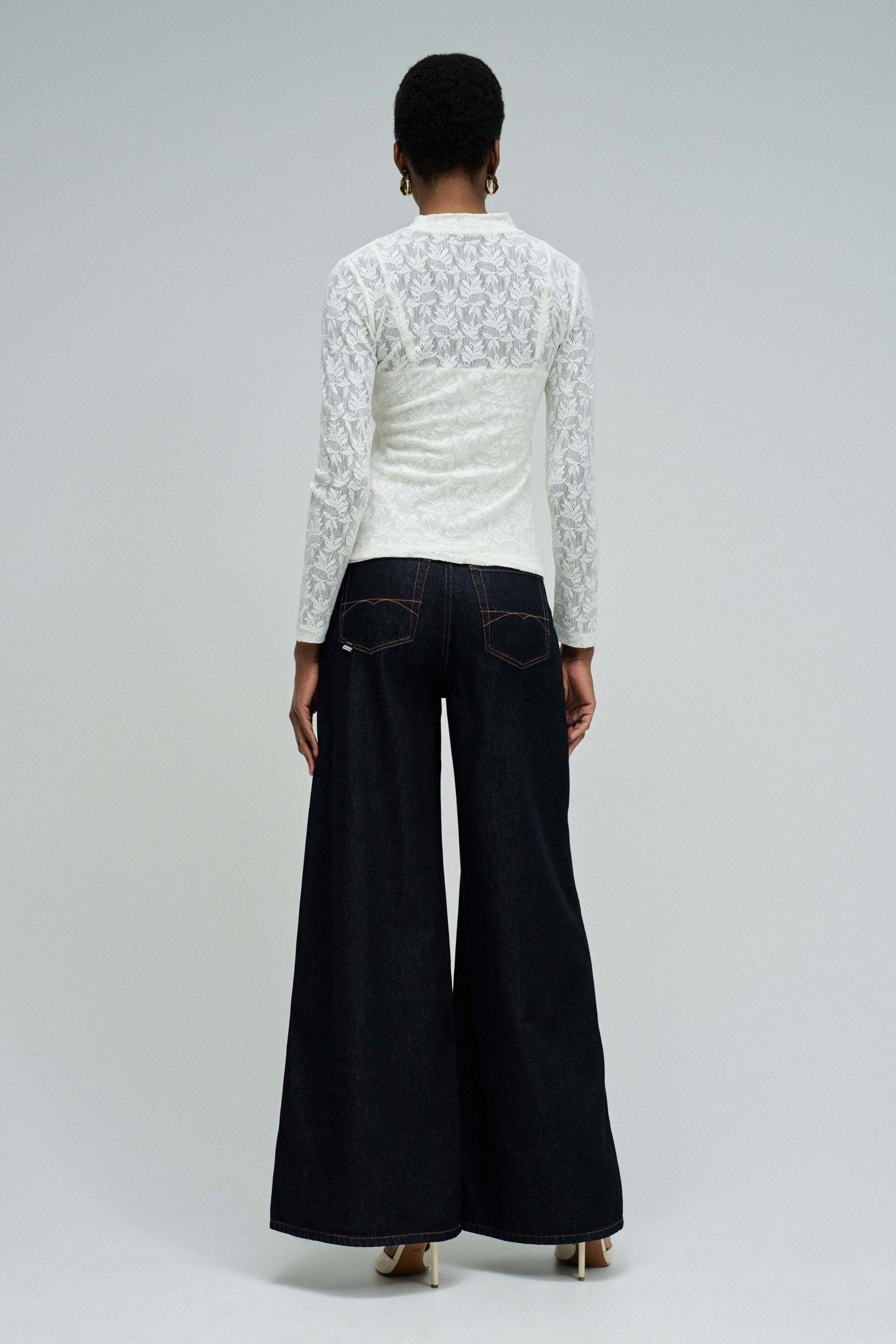 Salsa T-shirt à manches longues »Salsa Jeans Langarmshirt Lace Long Sleeve«