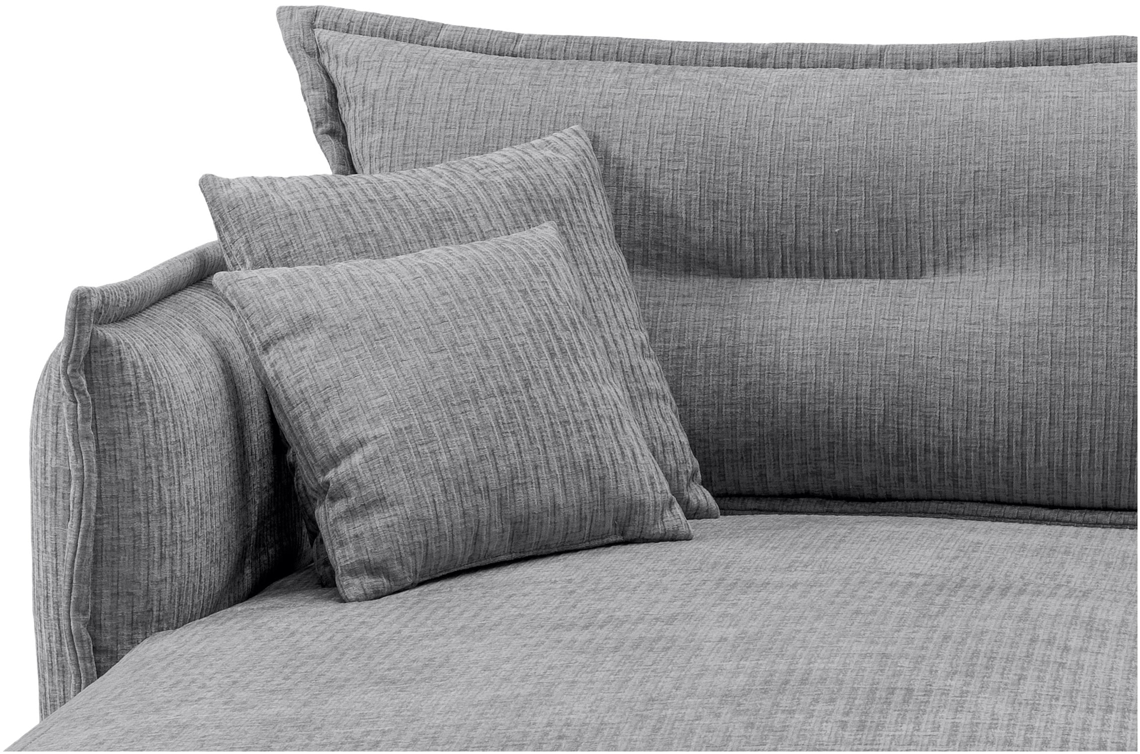 INOSIGN Ecksofa »Lazio modern und bequem, schmale Armlehnen, tolle Detailverarbeitung« zwei verschiedene Fussfarben wählbar