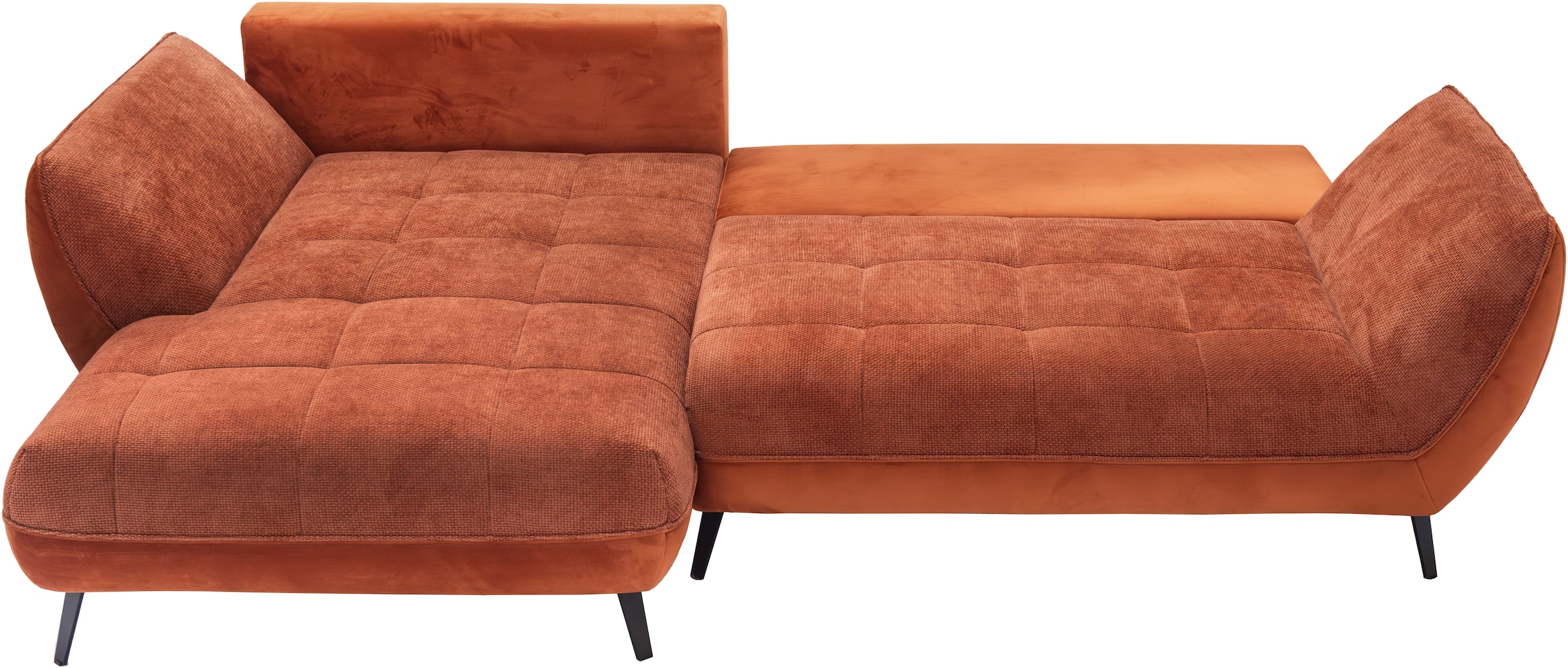 exxpo - sofa fashion Canapé d'angle »Midway mit einfacher Easy-Lift-Bettfunktion, bequem und modern« inkl. Bettfunktion und praktischem Bettkasten, L-Form