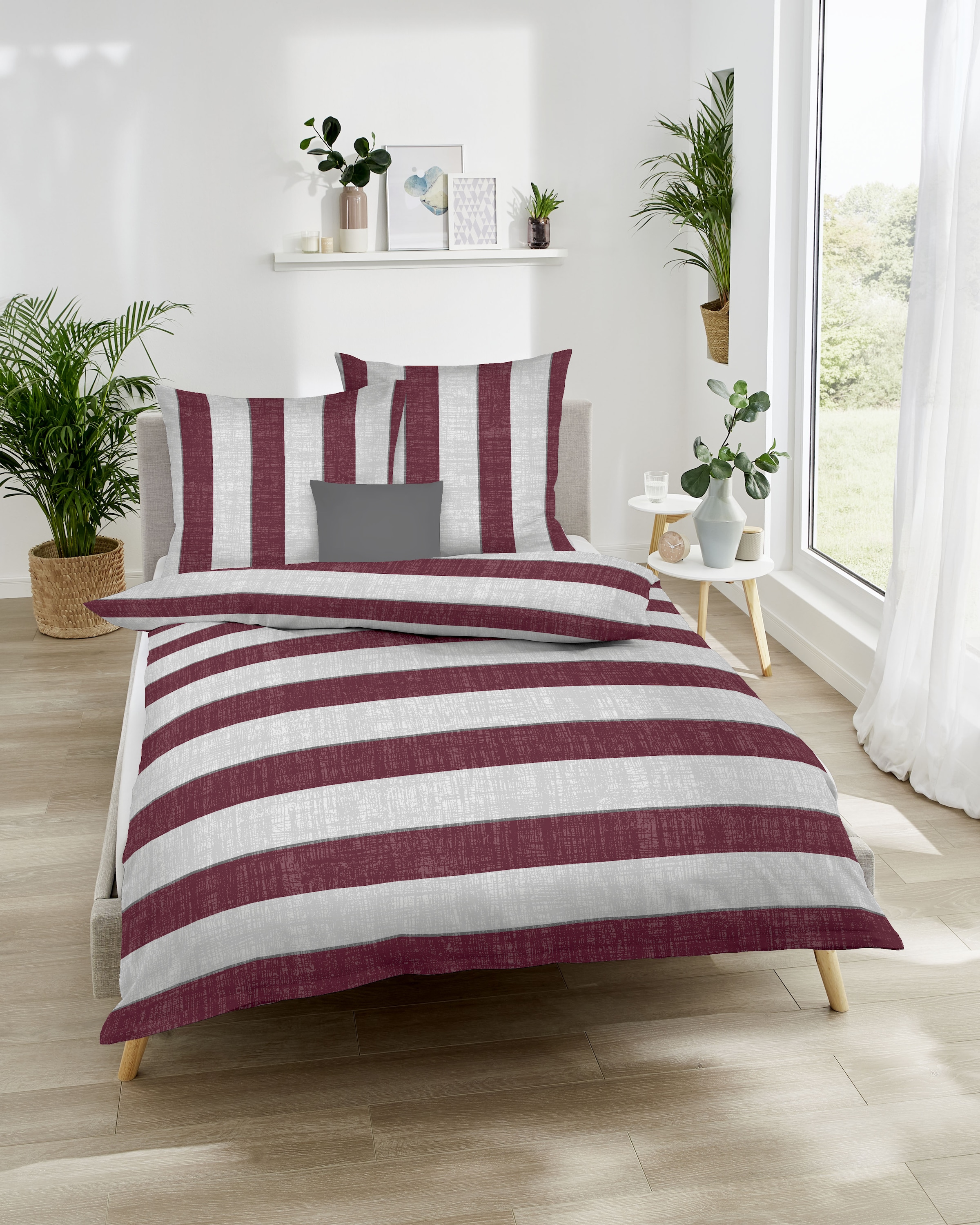 Kaeppel Linge de lit »College« 2 cuis avec larges rayures