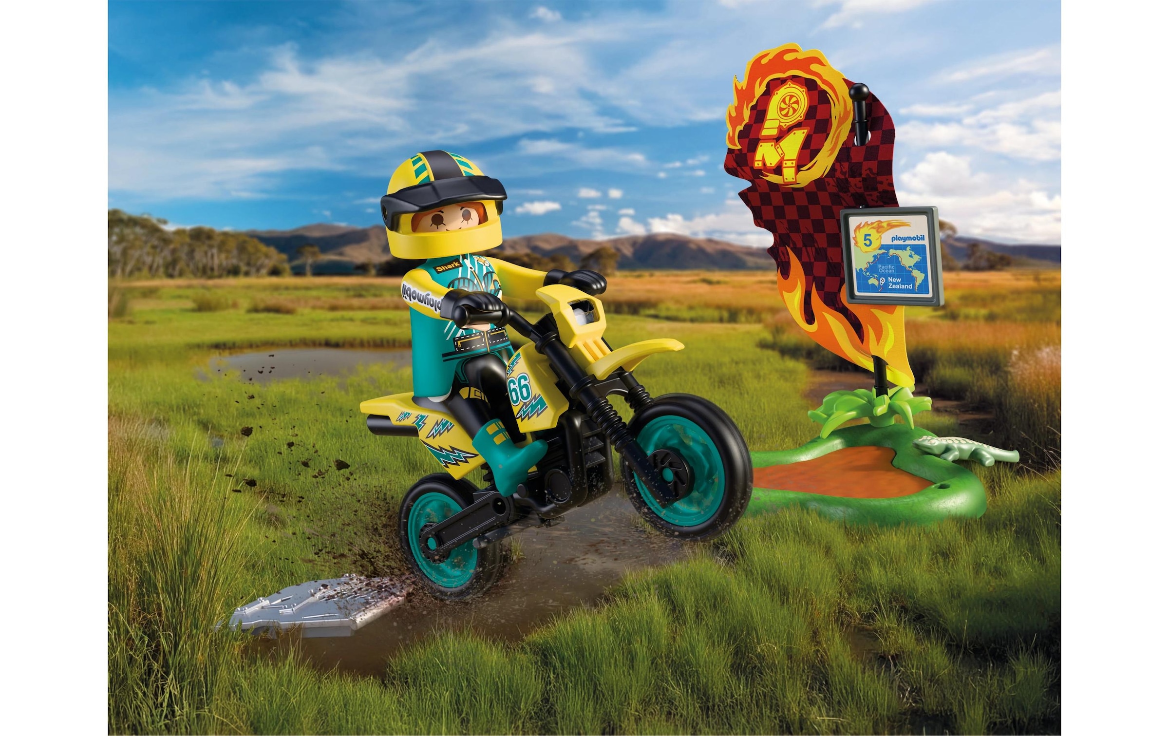 Playmobil® Konstruktions-Spielset »Offroad Motorrad (72065), City Action« Made in Europe
