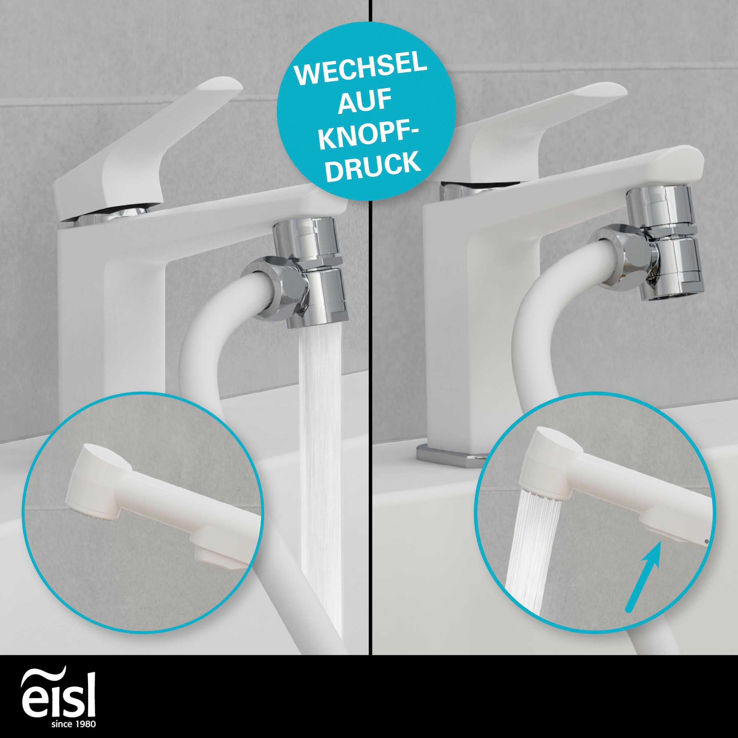 Eisl Brausegarnitur Kunststoff-Brauseschlauch mit Handbrausehalter