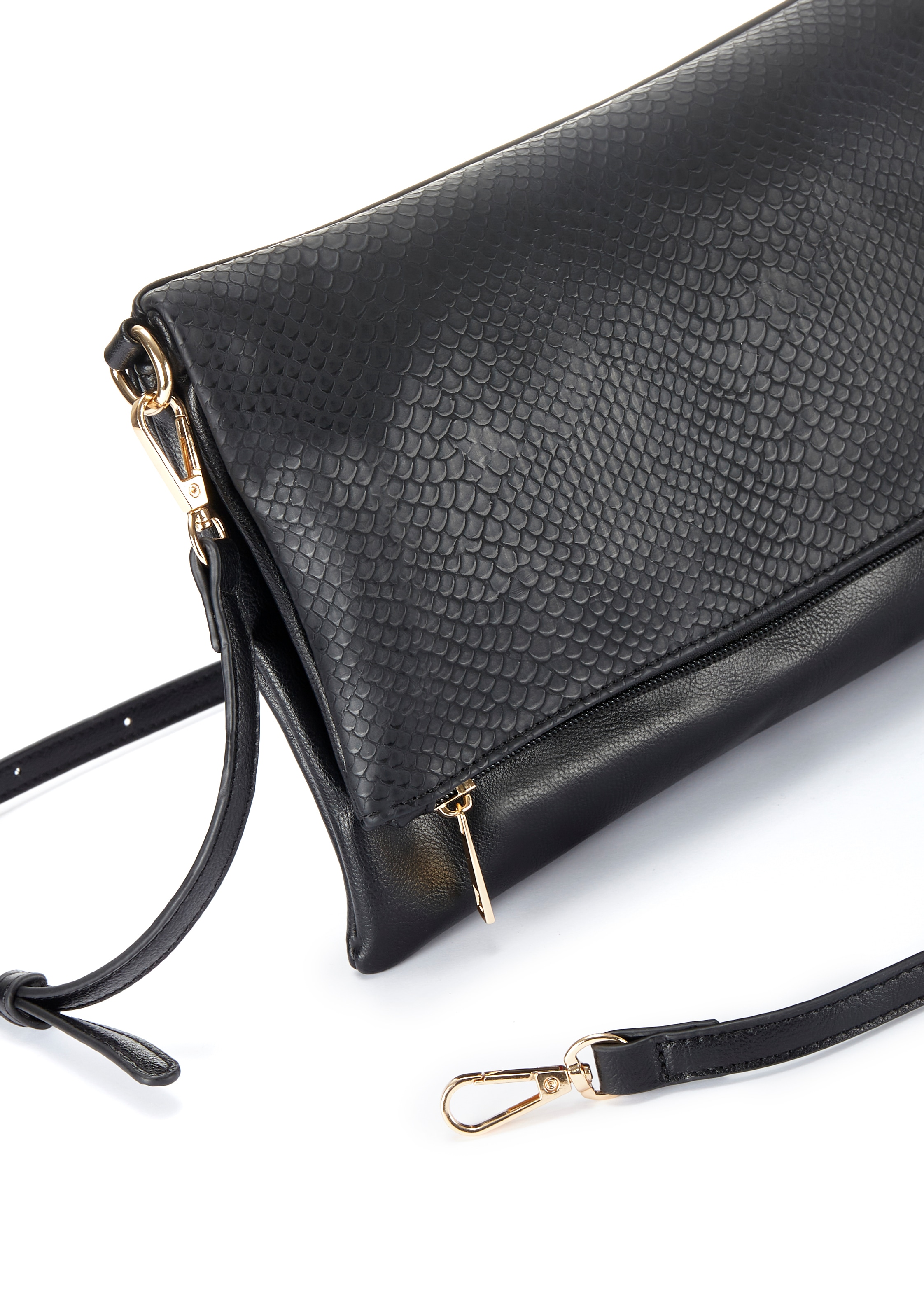 Vivance Sac à bandoulière »Clutch, Abendtasche, Minibag, Schultertasche, Crossbody Bag« Sac à main femme à bandoulière en look animal embossé VEGAN