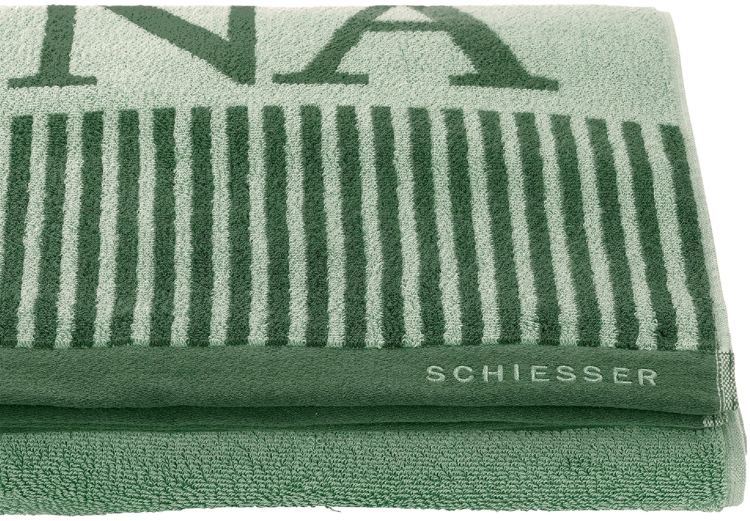Schiesser Saunatuch »Rom aus garngefärbtem, kuschelweichem Baumwollfrottier« Made in Green