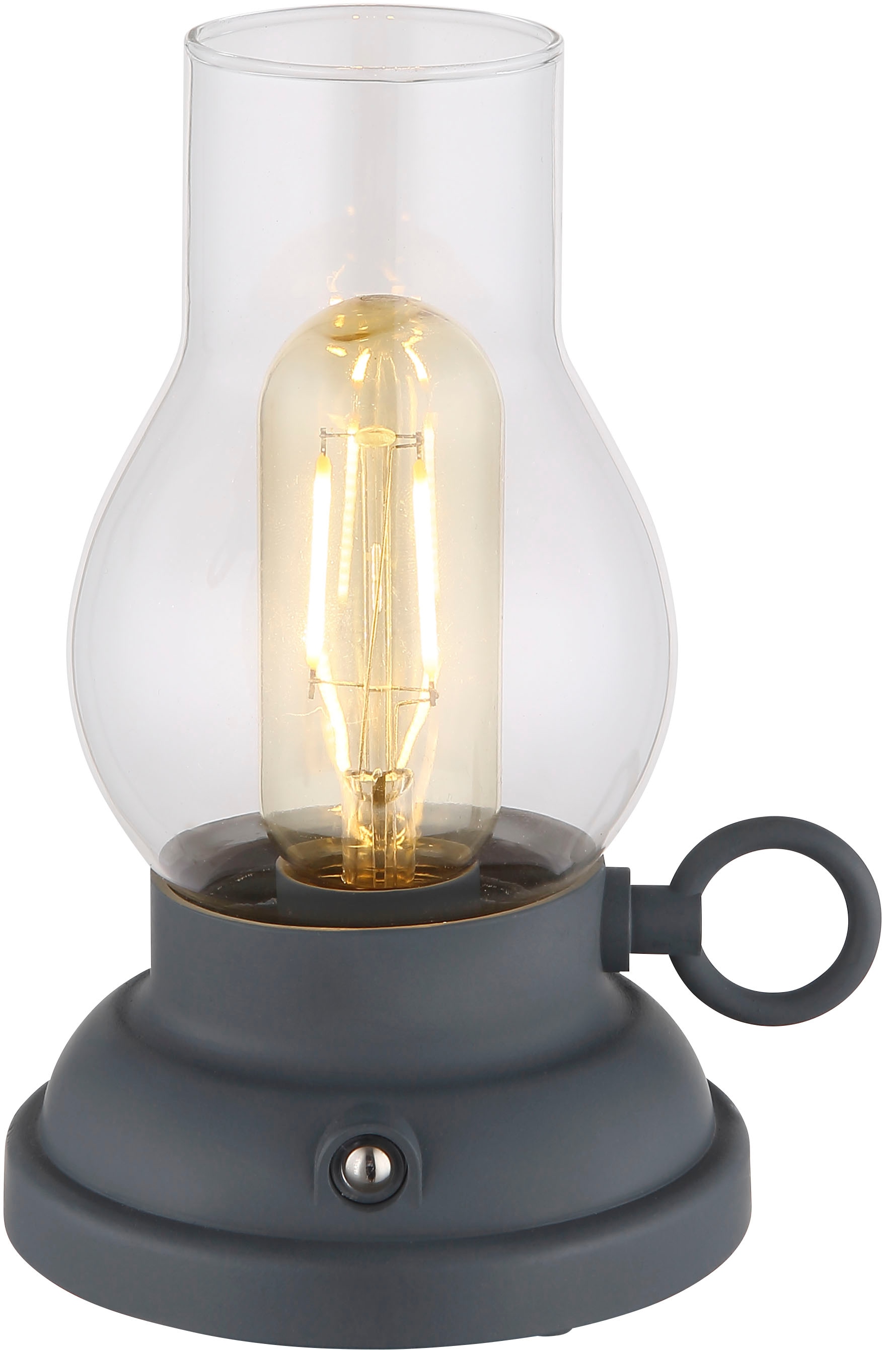 GLOBO LIGHTING LED Tischleuchte »PETRO« LED-Modul 1 Stk. Warmweiss Akkutischleuchte, mobile Leuchte, Petroleumlampen-Design