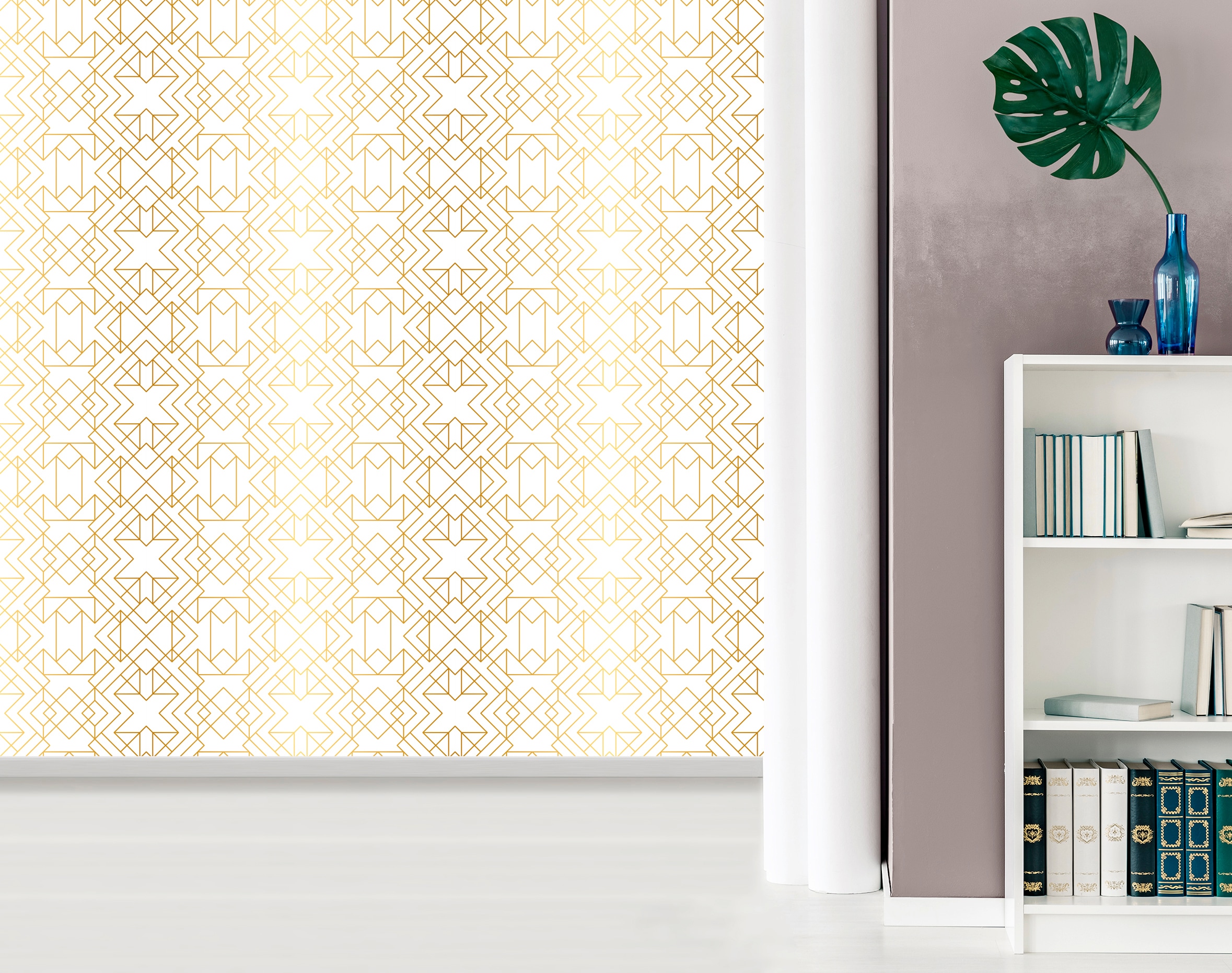 queence Vinyltapete »Maila« Farbverlauf | abstrakt | bedruckt | gemustert glatt 90x250cm, selbstklebend, kinderleichte Anbringung, , Sticker