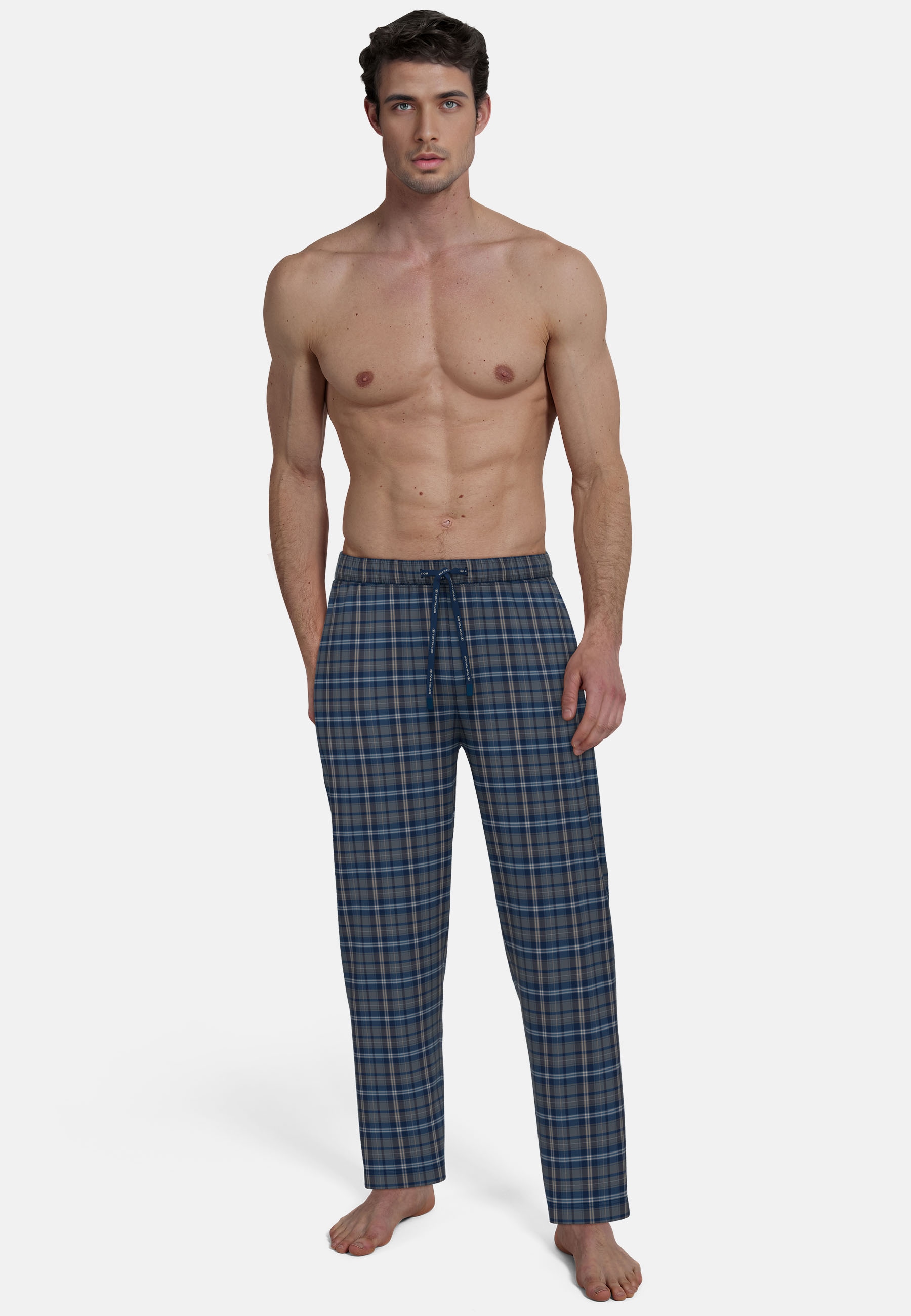 TOM TAILOR Pyjamahose »Milos«  mit elastischem Bund, Kordelzug, kariert