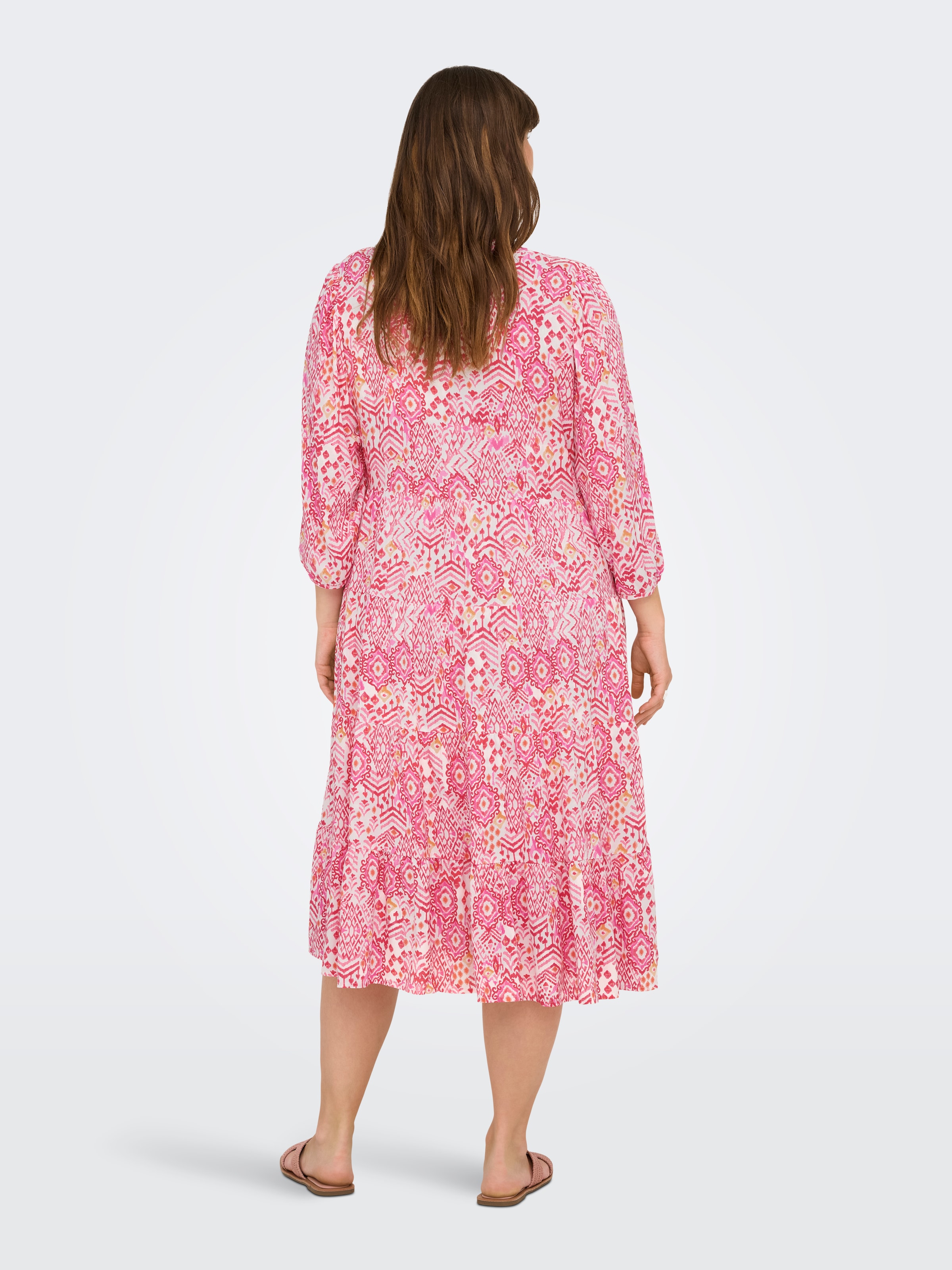 ONLY CARMAKOMA Tunikakleid »CARMILANA 3/4 DRESS WVN NOOS« Sommerkleid