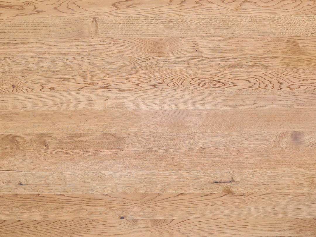 GOODproduct Couchtisch »Lovran, Wohnzimmertisch, Sofatisch, Beistelltisch, Kaffeetisch« Runder Tisch (Ø60) aus Wildeiche Natur/Smoke mit Konus-Lamellenfuss