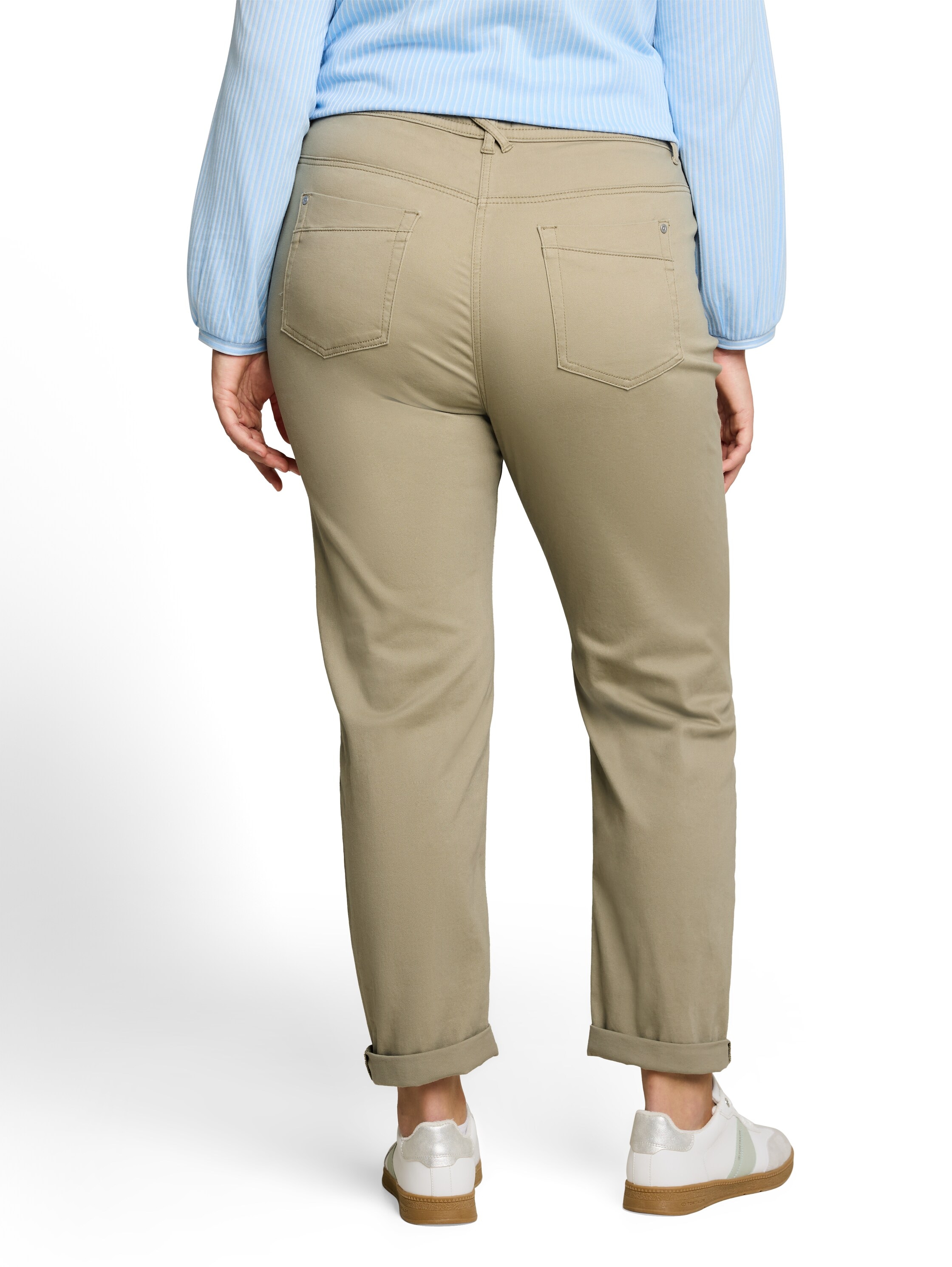 TOM TAILOR PLUS Jogger Pants  im 5-Pocket-Stil mit Stretch und Bindeband