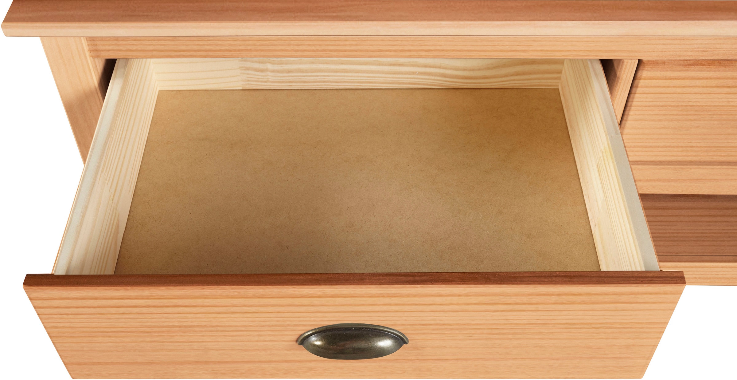 Home affaire Couchtisch »Schröder« mit 2 Schubladen und 1 Einlegeboden, aus massivem Kiefernholz