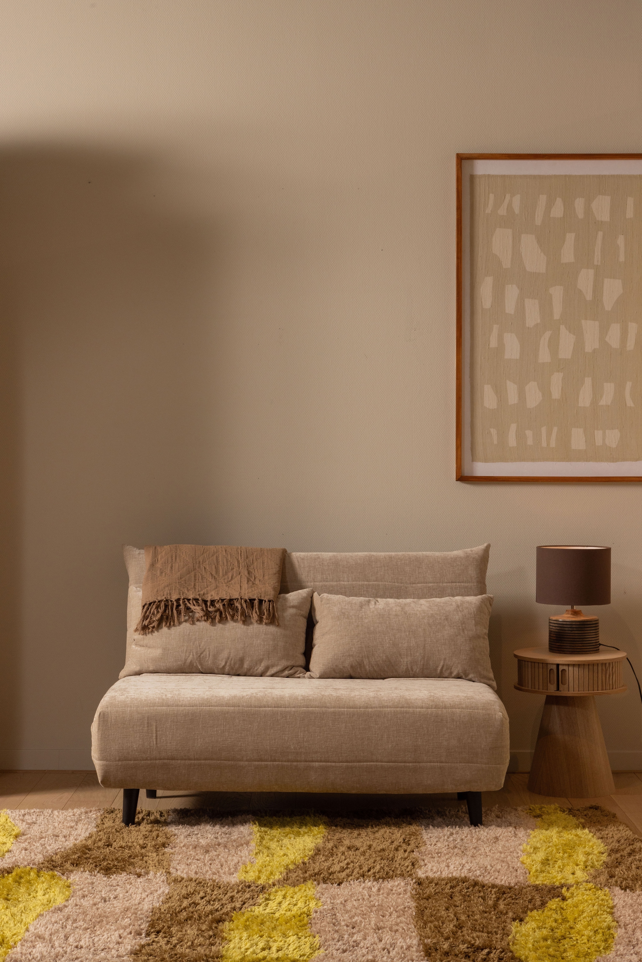 WOOOD Schlafsofa »Xem Chenille-Bezug gewebt mit Schlaffunktion, H 80 x B 122 x D 92 cm« Liegefläche 188 cm, Tragkraft 140 kg, Maximale Verschleissfestigkeit