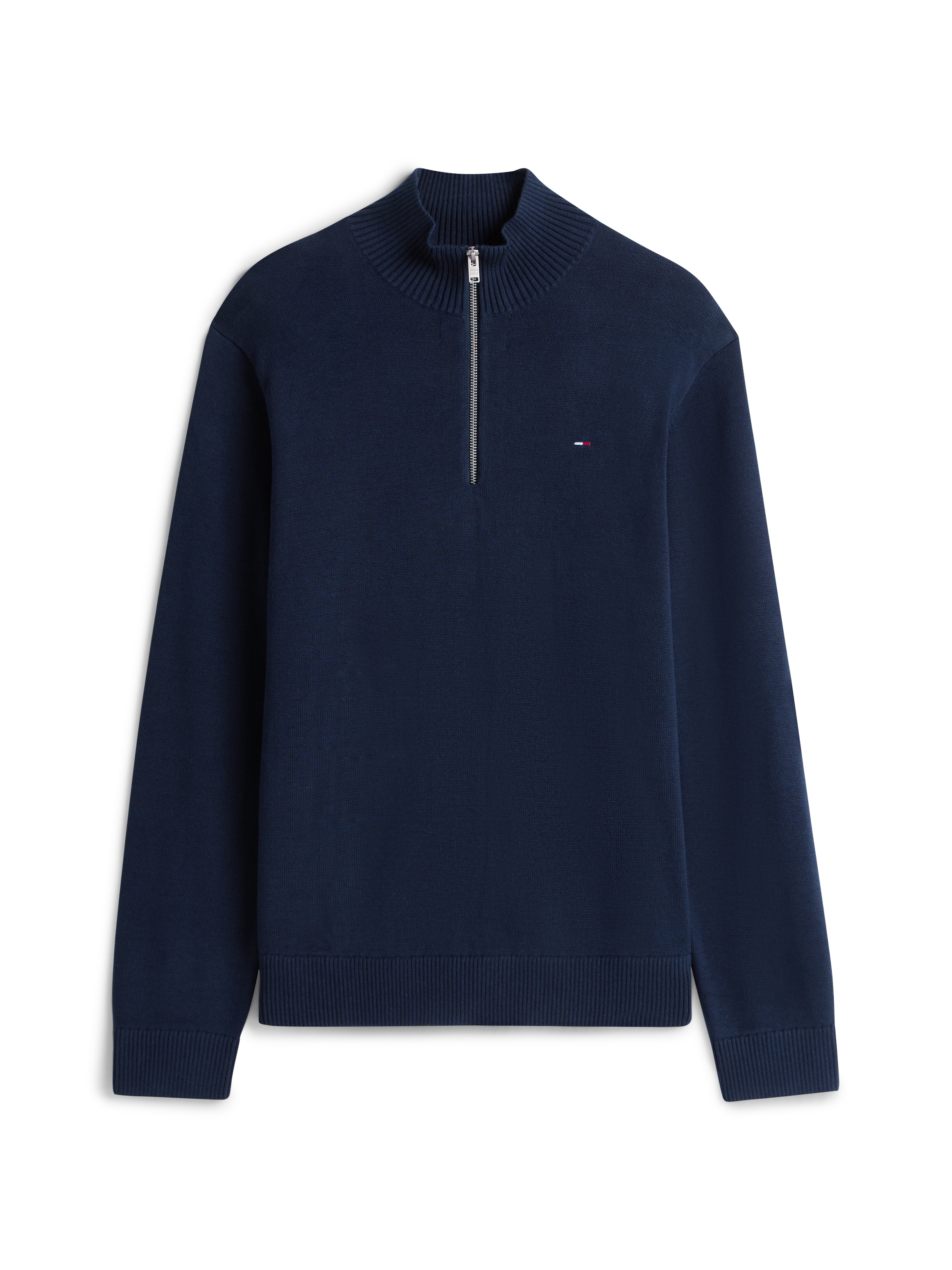 Tommy Jeans Strickpullover »TJM SLM ESS LIGHT ¼ ZIP SWTR EXT« Mit Rundhalsausschnitt