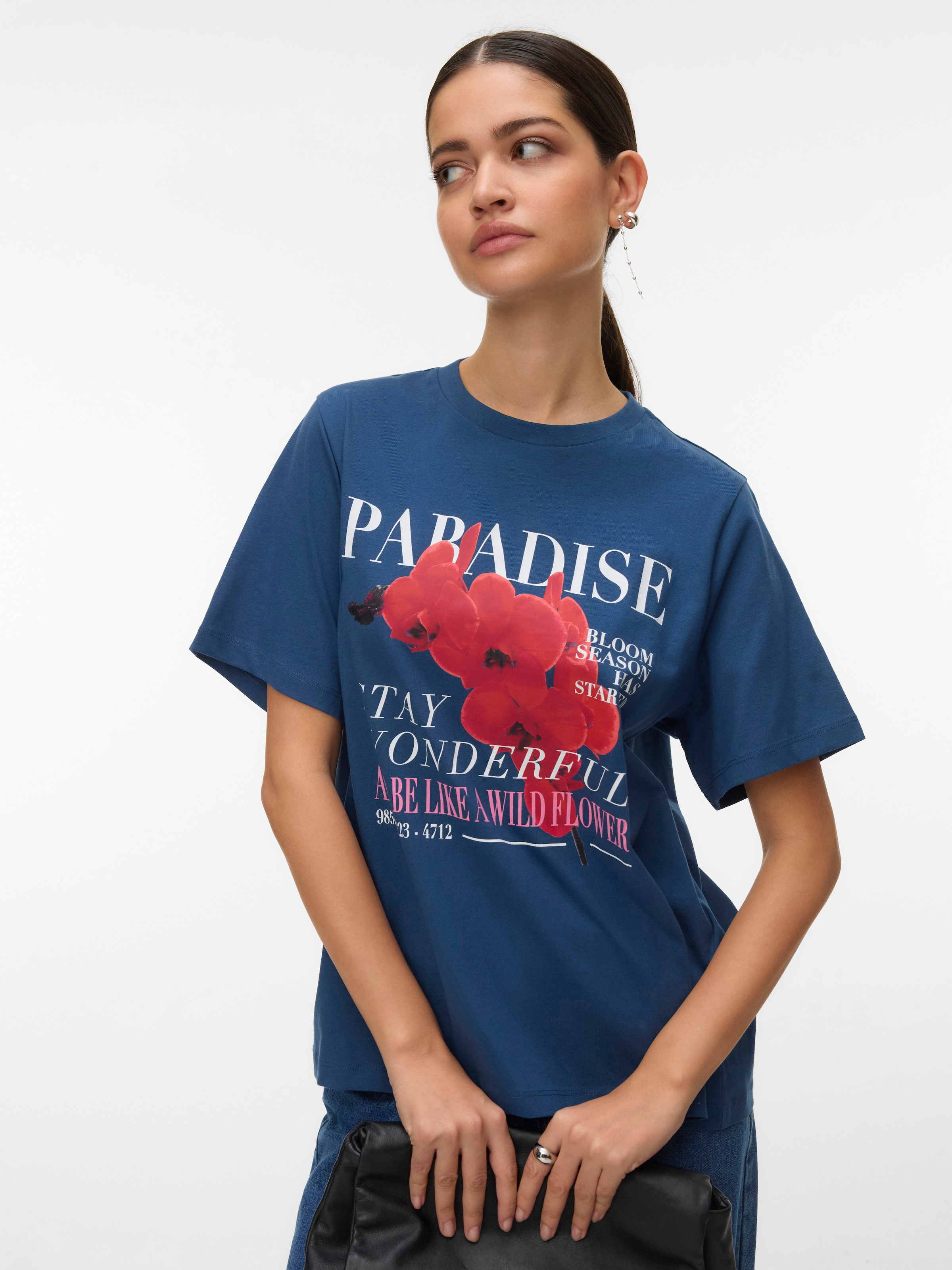 Vero Moda Kurzarmshirt »VMURENA CATY SS TOP BOX JRS« mit floralem Print