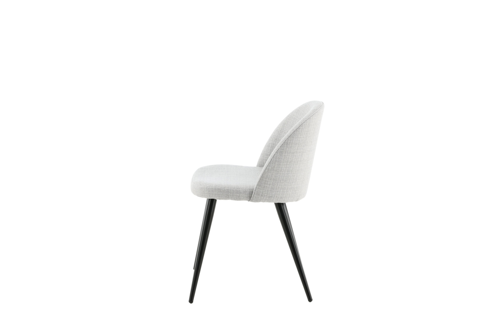 Venture Home Esszimmerstuhl »Velvet, 2er-Set Esszimmerstühle in Schwarz-Stoff, 150 kg belastbar« () 2 Stk.Polsterstuhl, Stoffbezug, Metallbeine, abgerundet, vielseitig
